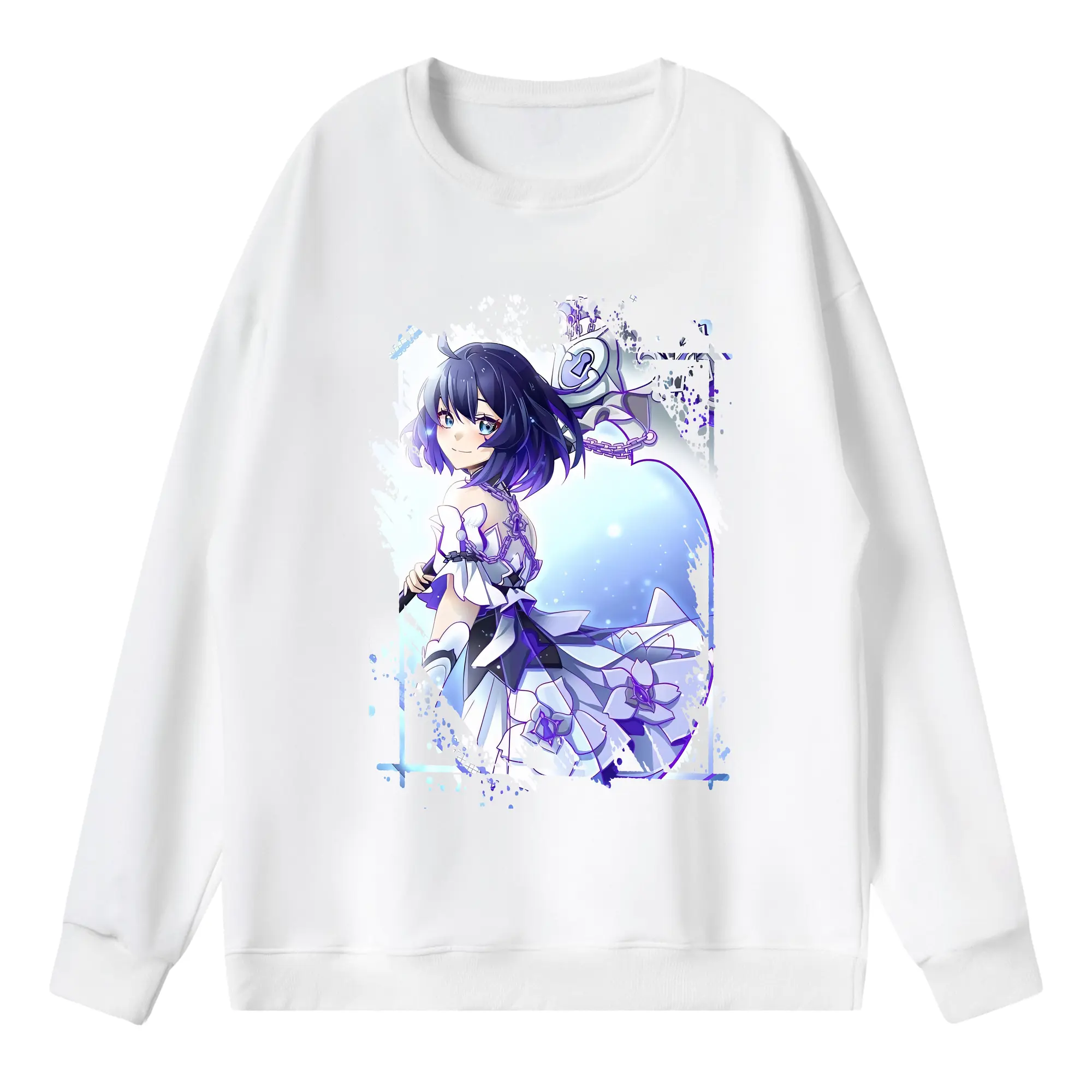 崩壊：スターレイル グッズ ゼーレ - 薄手 クルーネック スウェット 裏毛260g · ポリエステル 春秋向け カジュアル 男女兼用 · トレーナー デイリー スポーツ 散歩に最適