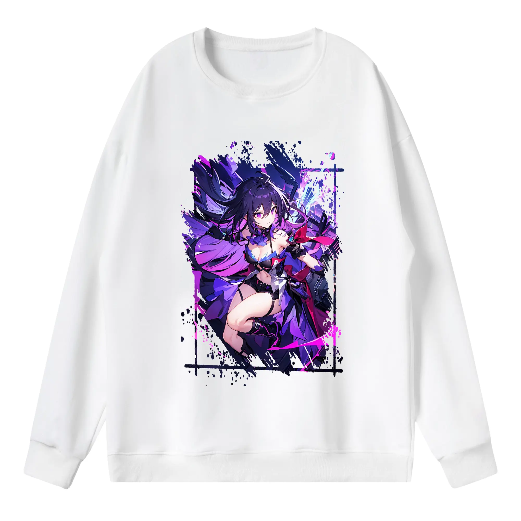 崩壊：スターレイル グッズ ゼーレ - 薄手 クルーネック スウェット 裏毛260g · ポリエステル 春秋向け カジュアル 男女兼用 · トレーナー デイリー スポーツ 散歩に最適