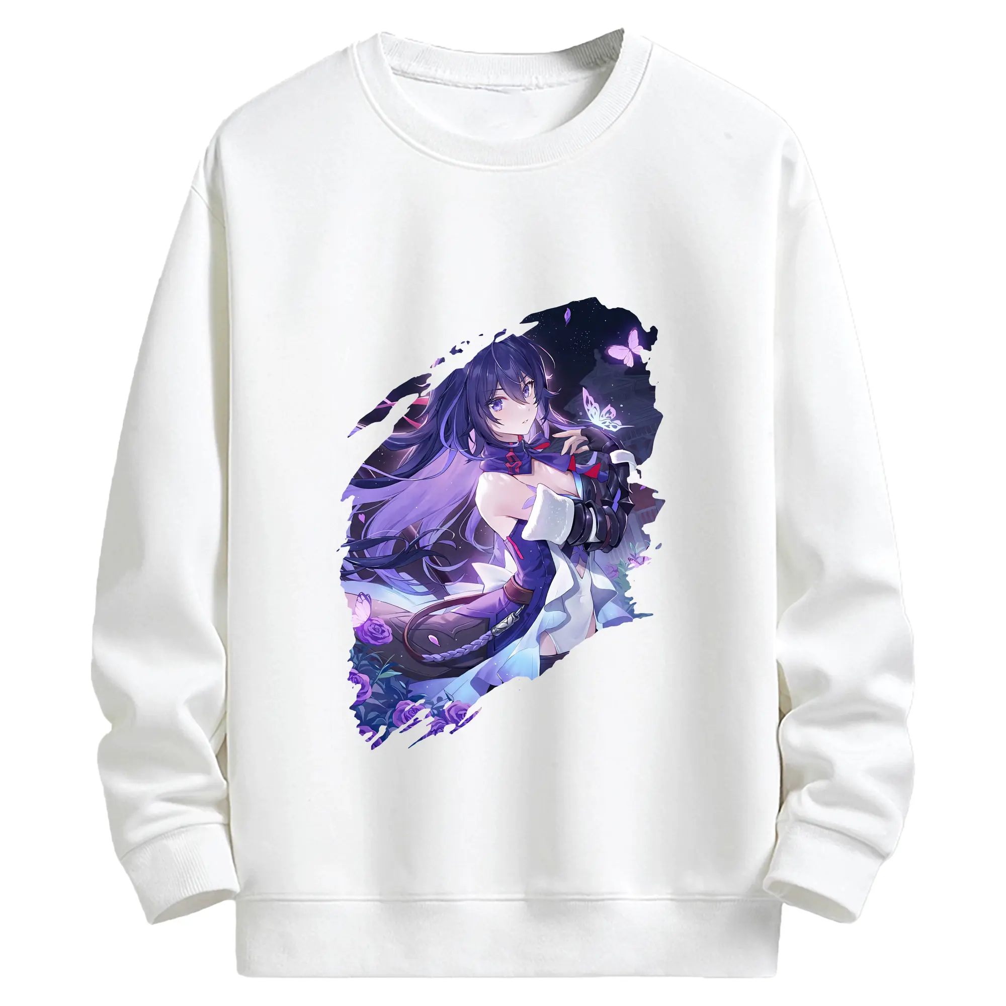 崩壊：スターレイル グッズ ゼーレ - キッズ クルーネックスウェットシャツ ・ フロントプリント ・ 綿80％ ポリエステル20％ ・ 快適 通学 スポーツ 日常使い お散歩用