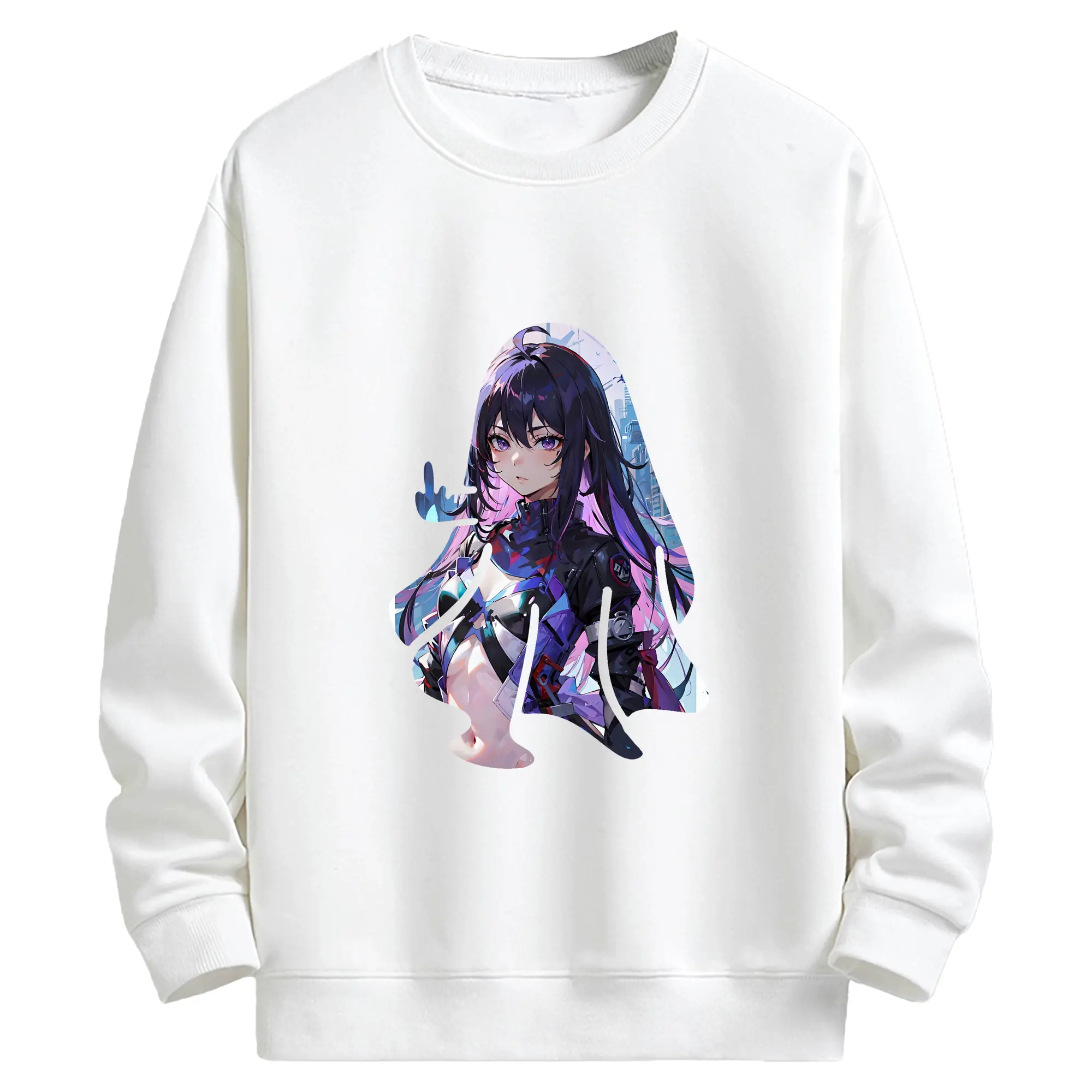 崩壊：スターレイル グッズ ゼーレ - キッズ クルーネックスウェットシャツ ・ フロントプリント ・ 綿80％ ポリエステル20％ ・ 快適 通学 スポーツ 日常使い お散歩用