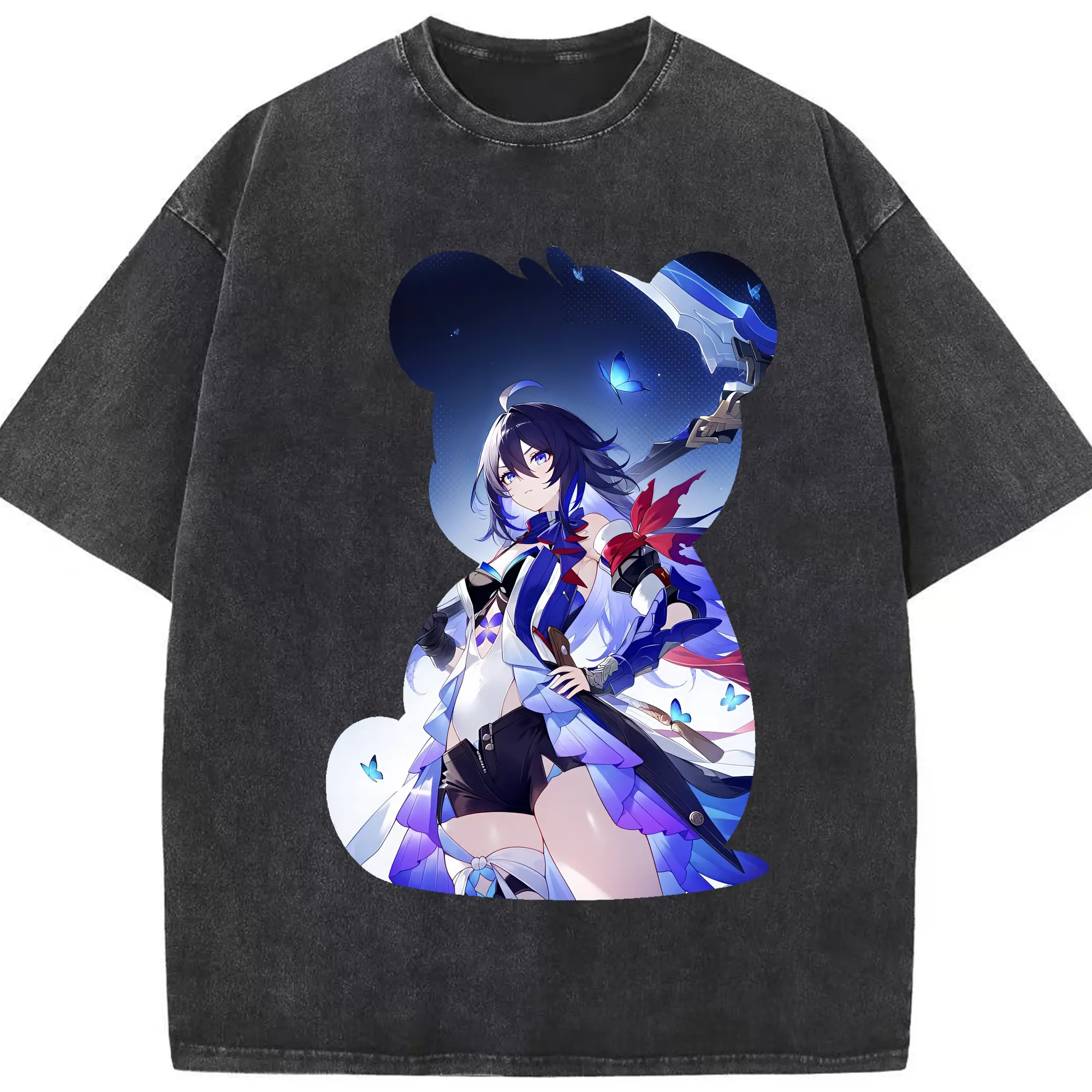 崩壊：スターレイル グッズ ゼーレ - 綿100％ ヴィンテージ風 半袖Tシャツ ・ フロントプリント ・ 柔らか肌触り ・ 通気性 快適 ・ スポーツ カジュアル 外出用
