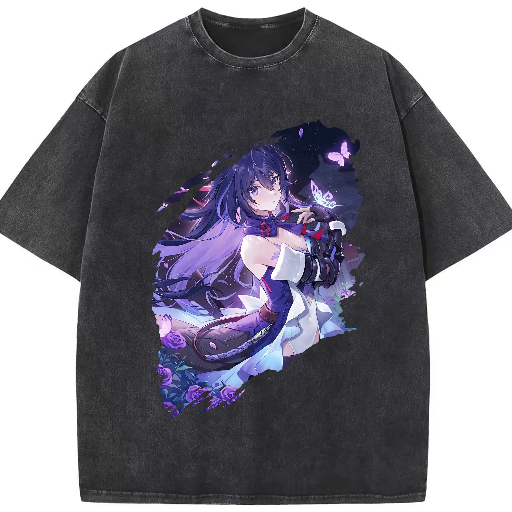 崩壊：スターレイル グッズ ゼーレ - 綿100％ ヴィンテージ風 半袖Tシャツ ・ フロントプリント ・ 柔らか肌触り ・ 通気性 快適 ・ スポーツ カジュアル 外出用