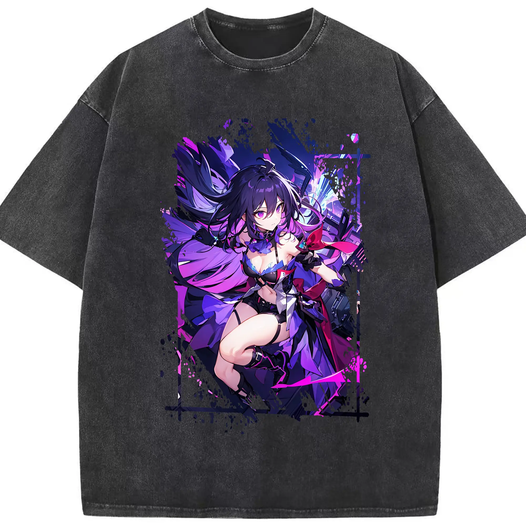 崩壊：スターレイル グッズ ゼーレ - 綿100％ ヴィンテージ風 半袖Tシャツ ・ フロントプリント ・ 柔らか肌触り ・ 通気性 快適 ・ スポーツ カジュアル 外出用