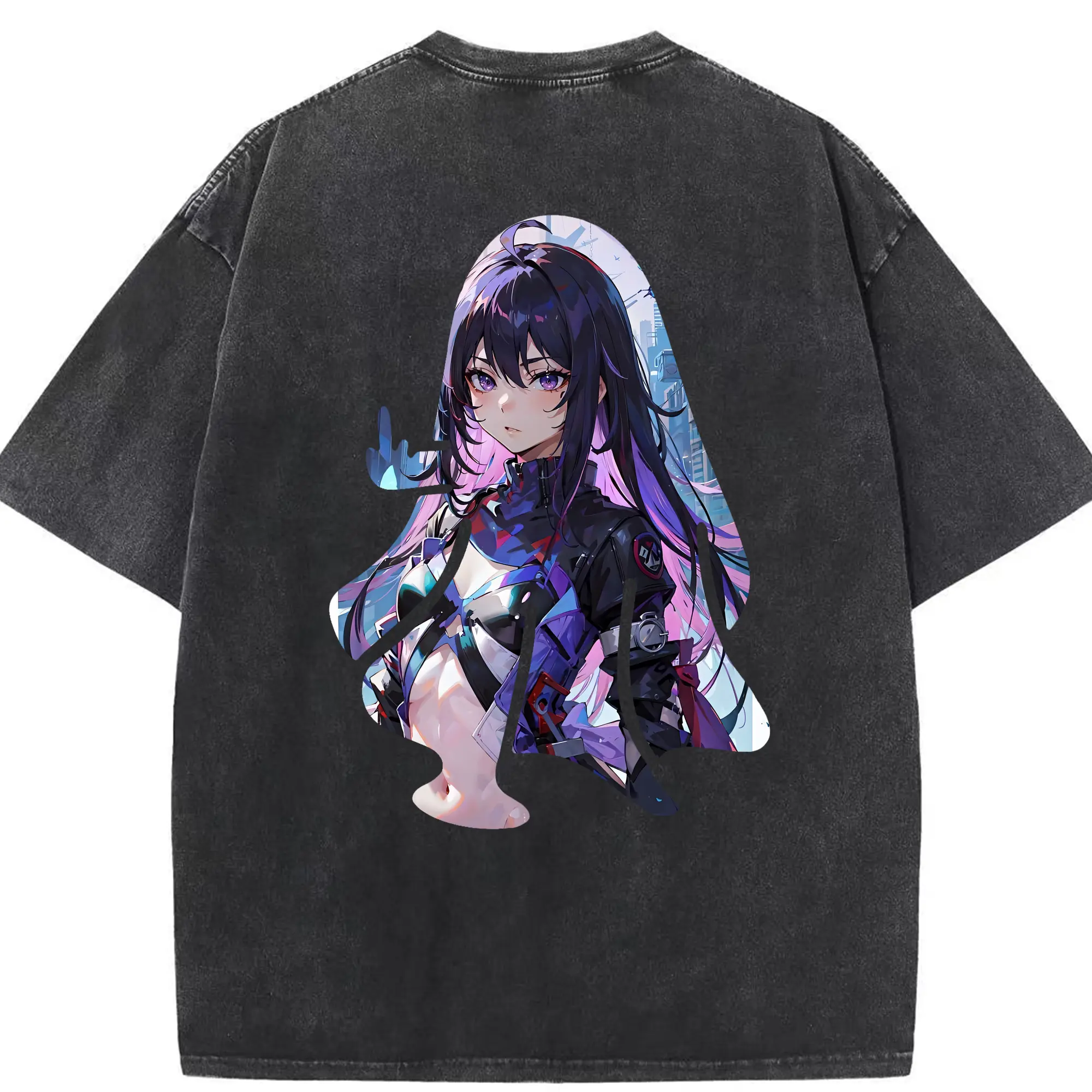 崩壊：スターレイル グッズ ゼーレ - 綿100％ ヴィンテージ風 半袖Tシャツ ・ 背面プリント ・ 柔らか肌触り ・ 通気性 快適 ・ スポーツ カジュアル 外出用