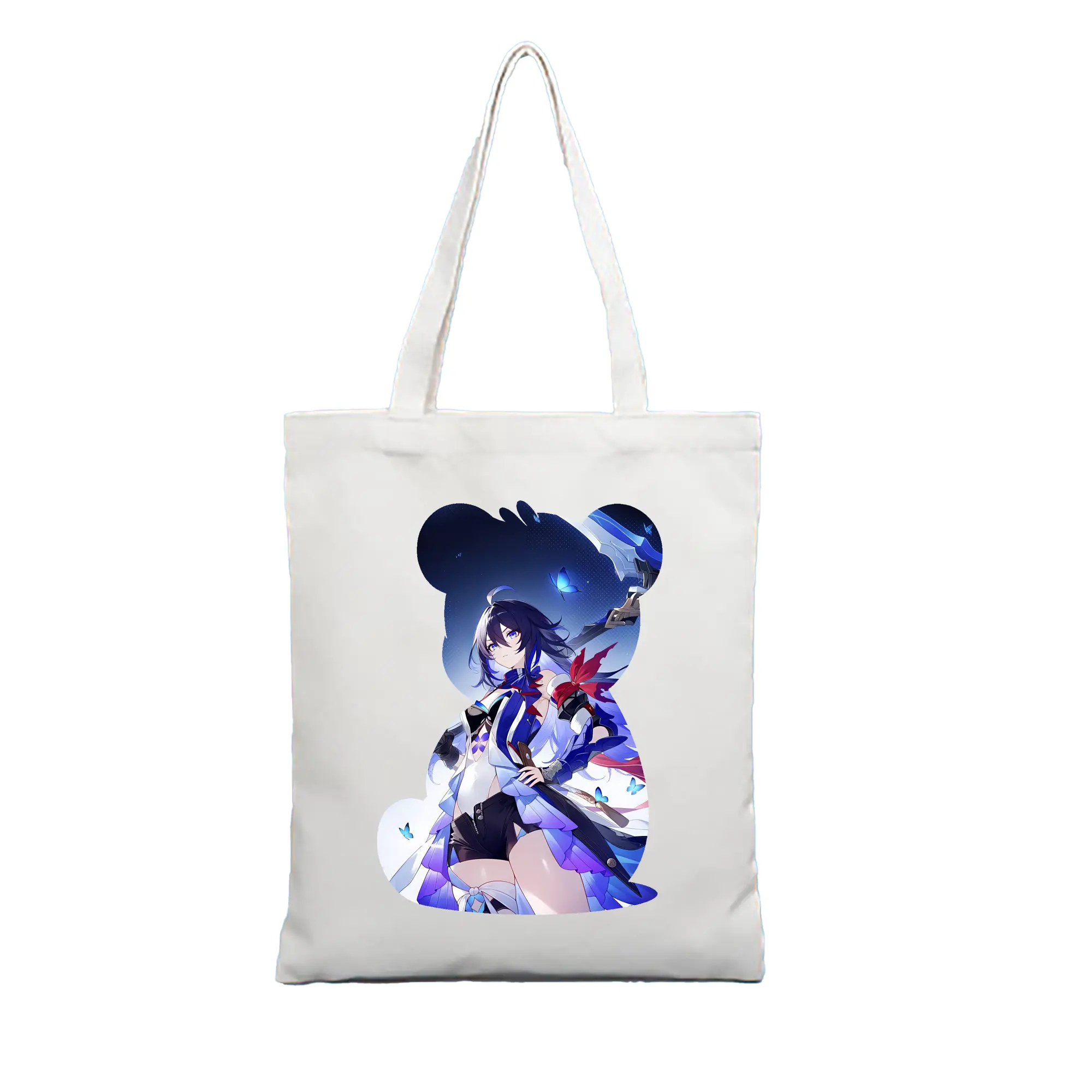 崩壊：スターレイル グッズ ゼーレ - 縦型キャンバス手提げバッグ（トートバッグ） ・ キャンバス素材 ・ ショッピング用 ・ 軽量 丈夫 お手入れ簡単