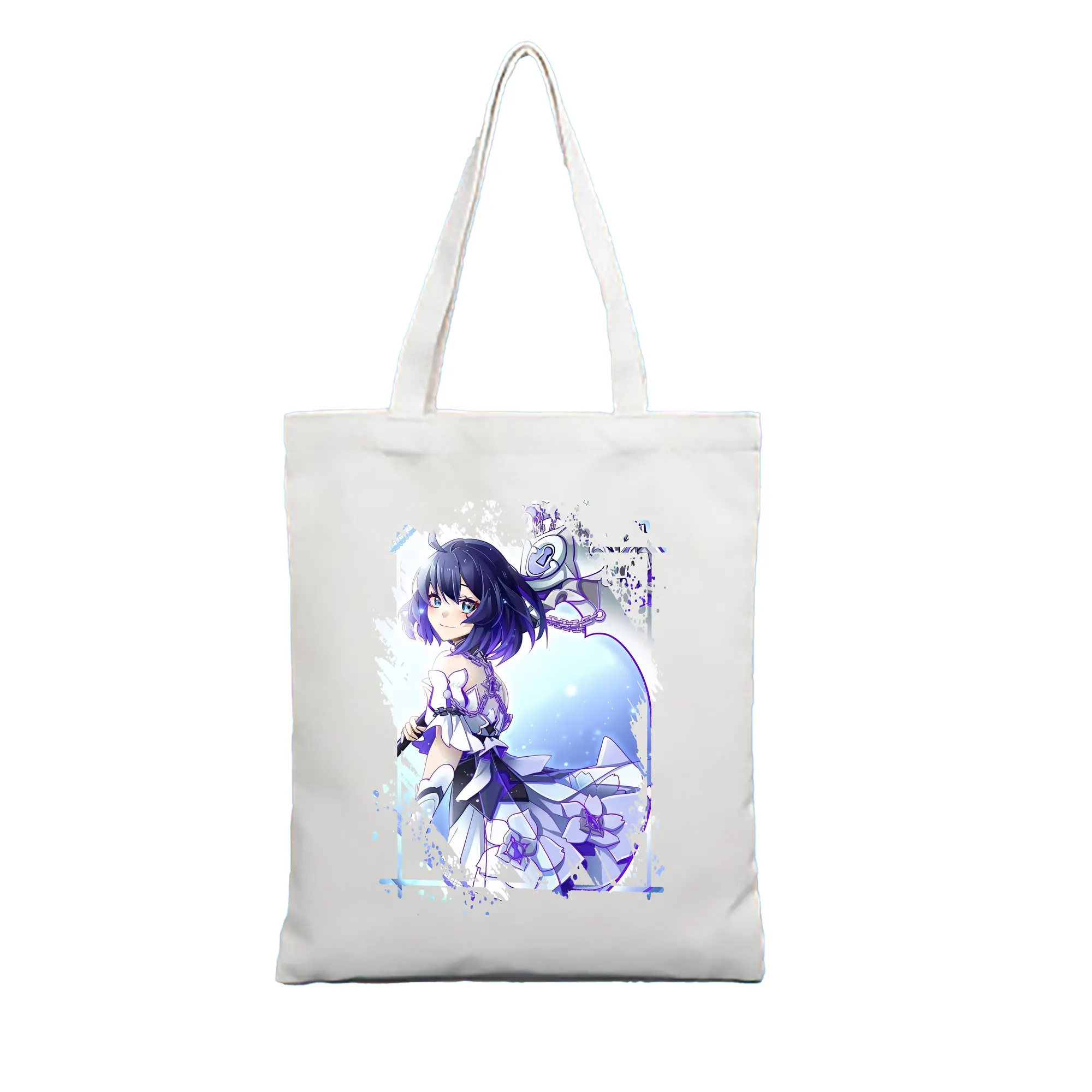 崩壊：スターレイル グッズ ゼーレ - 縦型キャンバス手提げバッグ（トートバッグ） ・ キャンバス素材 ・ ショッピング用 ・ 軽量 丈夫 お手入れ簡単