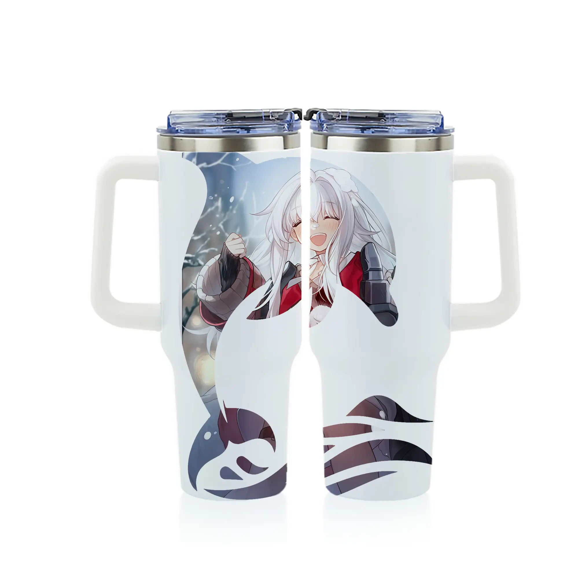 崩壊：スターレイル グッズ クラーラ - 1200mL フルプリント車用タンブラー ・ 304ステンレス 内側 ・ 201ステンレス 外側 ・ 保温 保冷 ・ 通勤 ドライブ アウトドア用