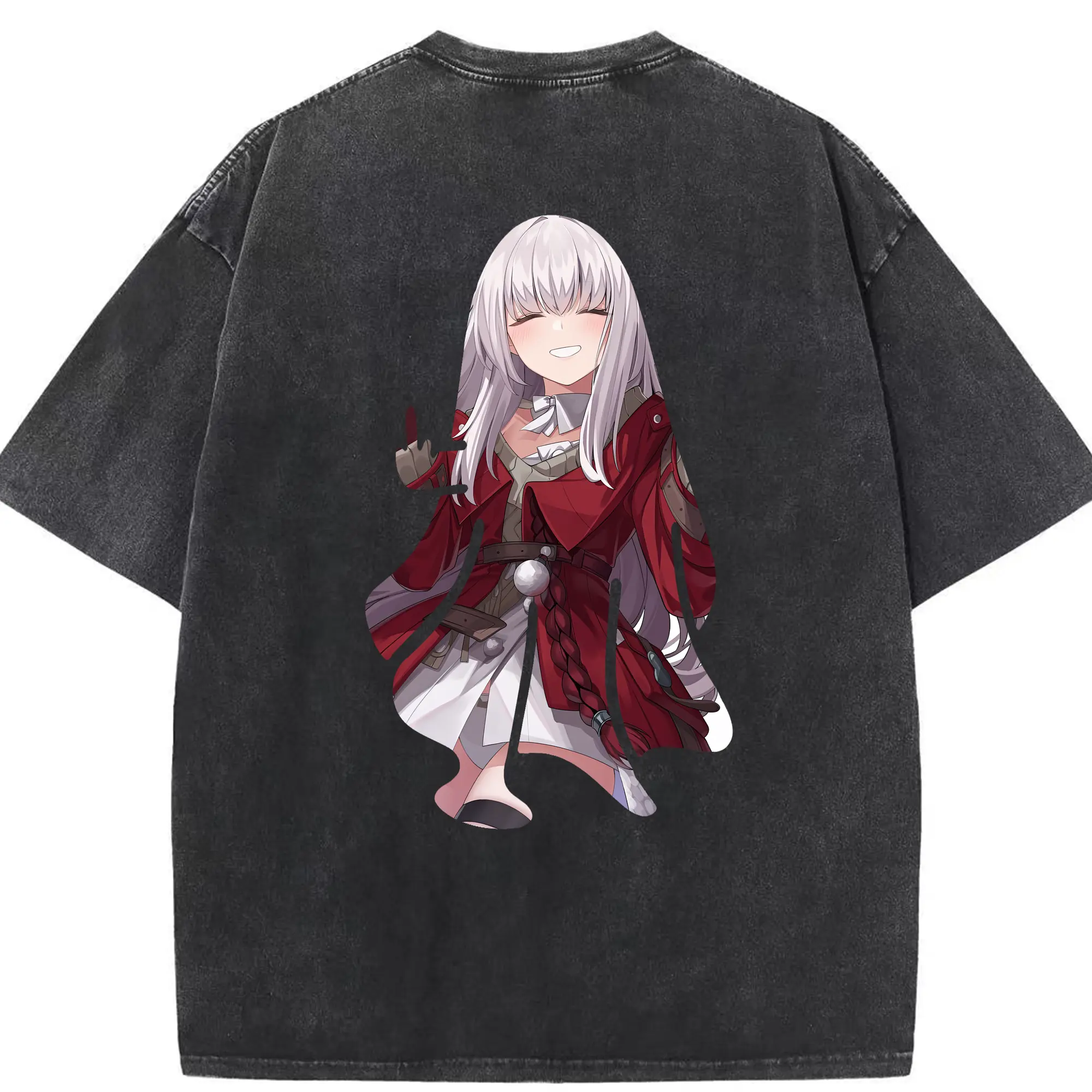 崩壊：スターレイル グッズ クラーラ - 綿100％ ヴィンテージ風 半袖Tシャツ ・ 背面プリント ・ 柔らか肌触り ・ 通気性 快適 ・ スポーツ カジュアル 外出用