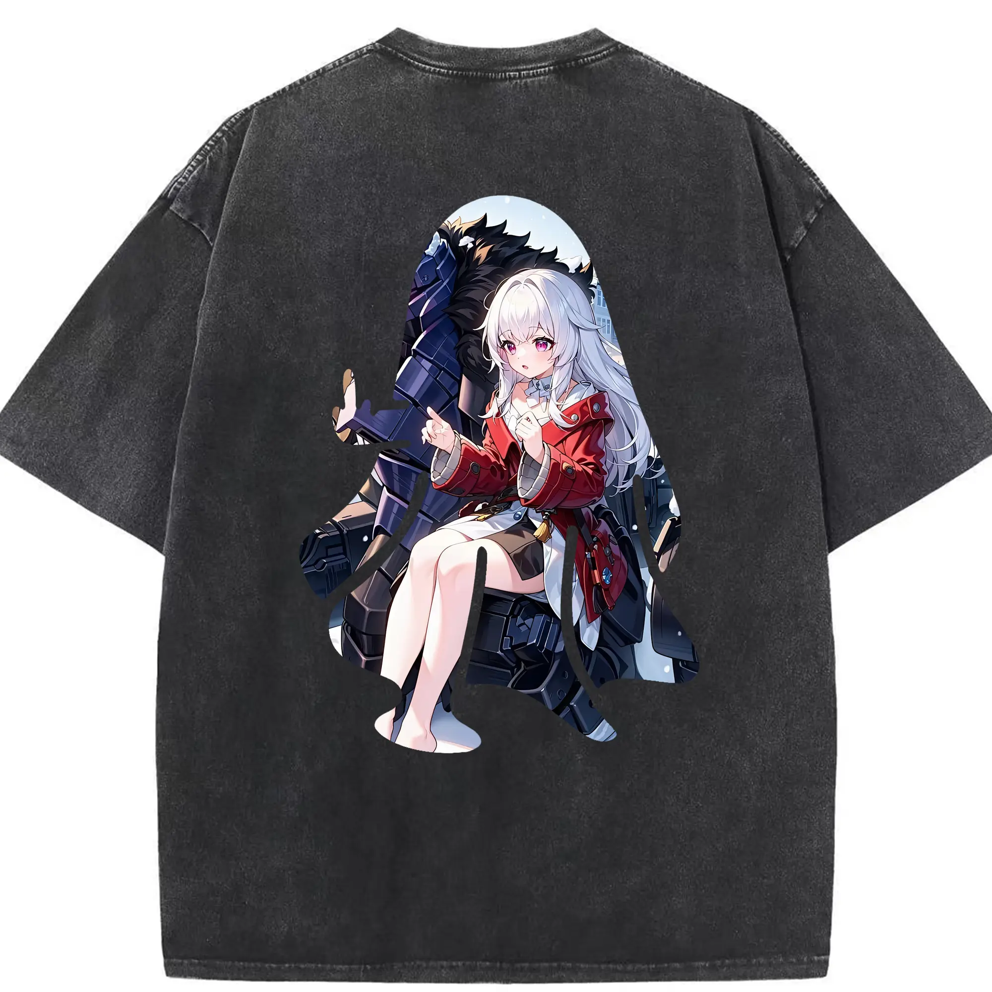 崩壊：スターレイル グッズ クラーラ - 綿100％ ヴィンテージ風 半袖Tシャツ ・ 背面プリント ・ 柔らか肌触り ・ 通気性 快適 ・ スポーツ カジュアル 外出用