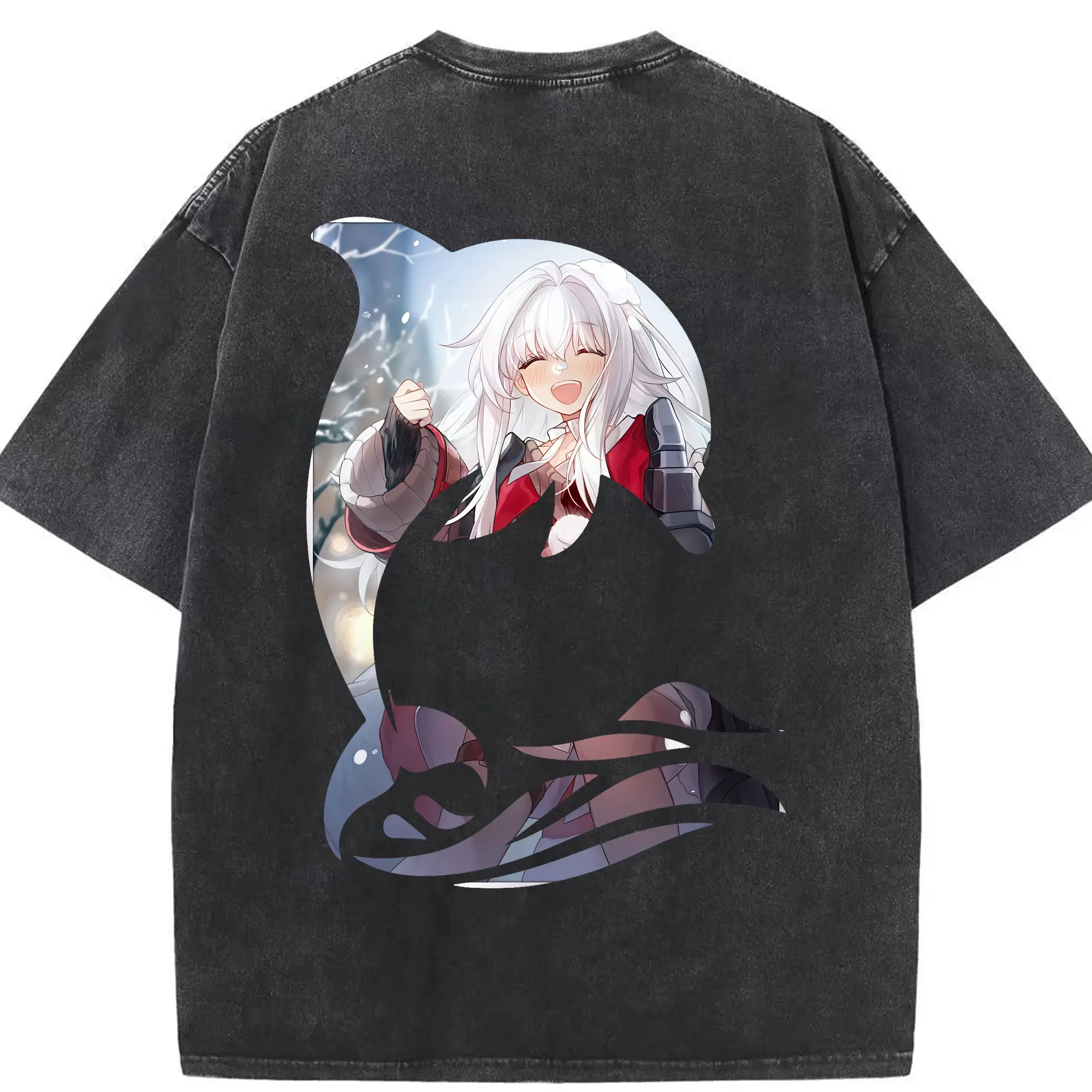 崩壊：スターレイル グッズ クラーラ - 綿100％ ヴィンテージ風 半袖Tシャツ ・ 背面プリント ・ 柔らか肌触り ・ 通気性 快適 ・ スポーツ カジュアル 外出用