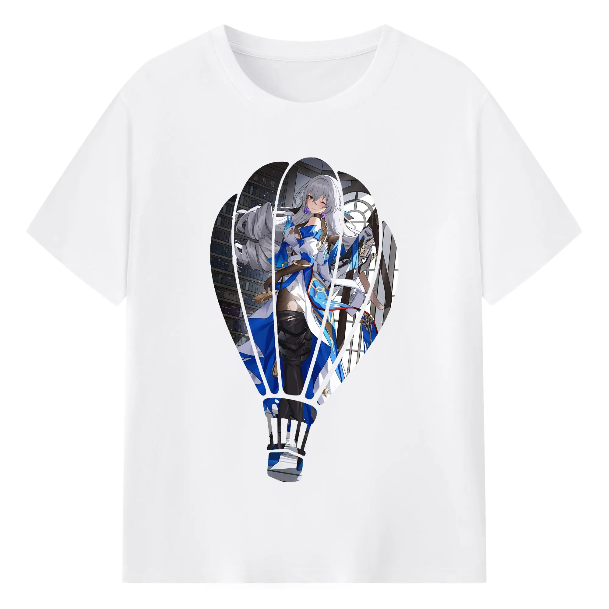 崩壊：スターレイル グッズ ブローニャ - 綿100％ 半袖Tシャツ ・ フロントプリント ・ 快適 通気性 ・ 日常使い 散歩 スポーツ用