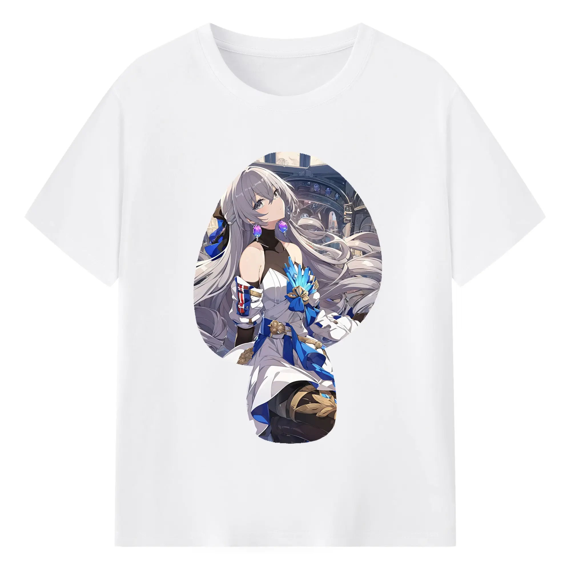 崩壊：スターレイル グッズ ブローニャ - 綿100％ 半袖Tシャツ ・ フロントプリント ・ 快適 通気性 ・ 日常使い 散歩 スポーツ用