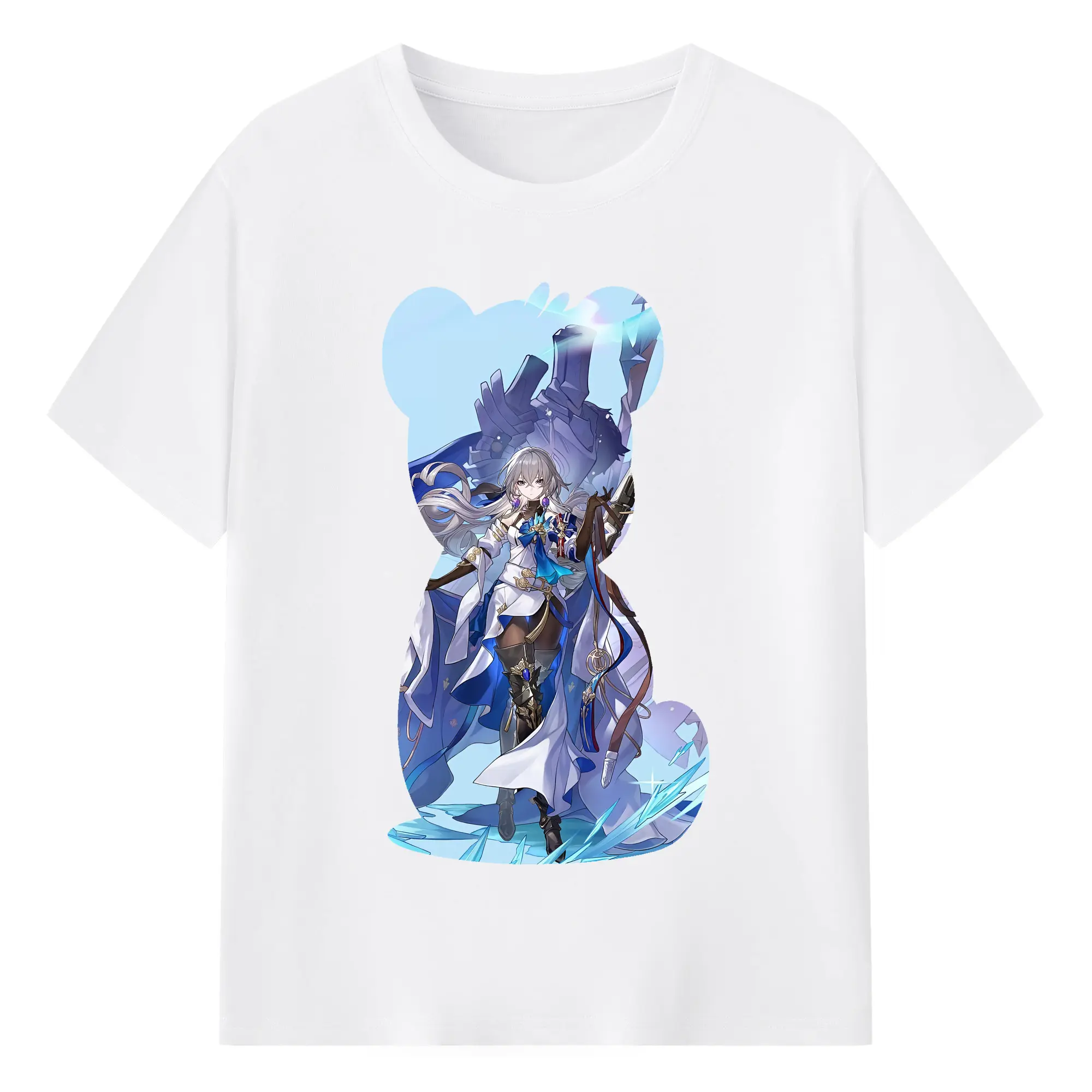 崩壊：スターレイル グッズ ブローニャ - 綿100％ 半袖Tシャツ ・ フロントプリント ・ 快適 通気性 ・ 日常使い 散歩 スポーツ用