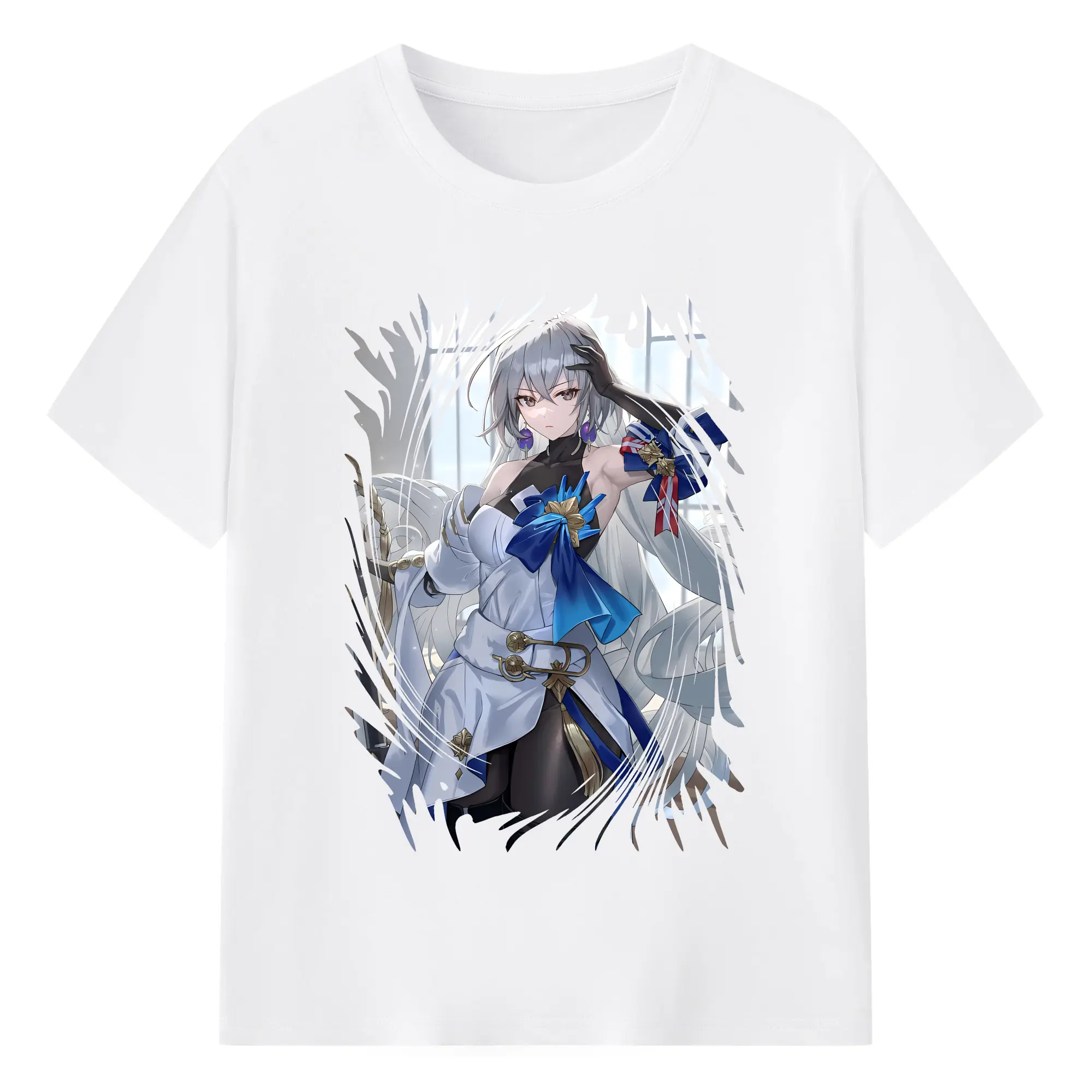 崩壊：スターレイル グッズ ブローニャ - 綿100％ 半袖Tシャツ ・ フロントプリント ・ 快適 通気性 ・ 日常使い 散歩 スポーツ用