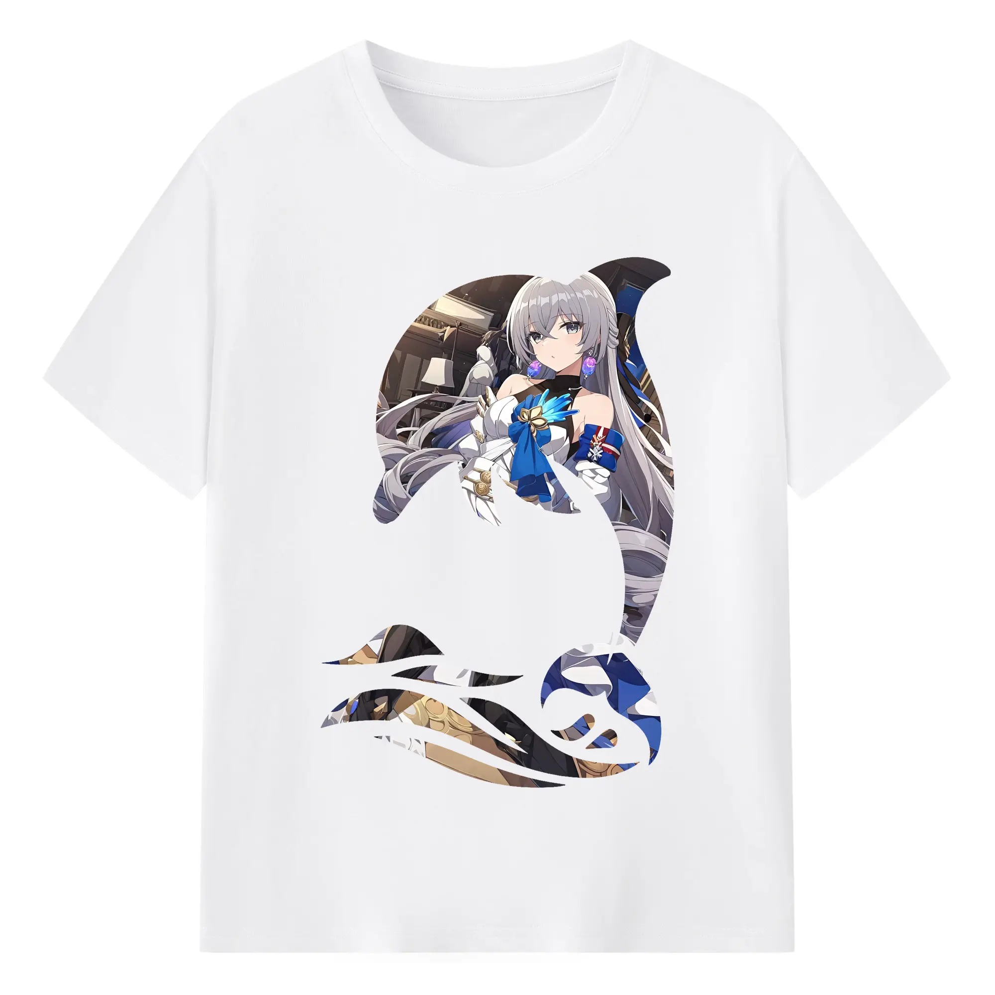 崩壊：スターレイル グッズ ブローニャ - 綿100％ 半袖Tシャツ ・ フロントプリント ・ 快適 通気性 ・ 日常使い 散歩 スポーツ用