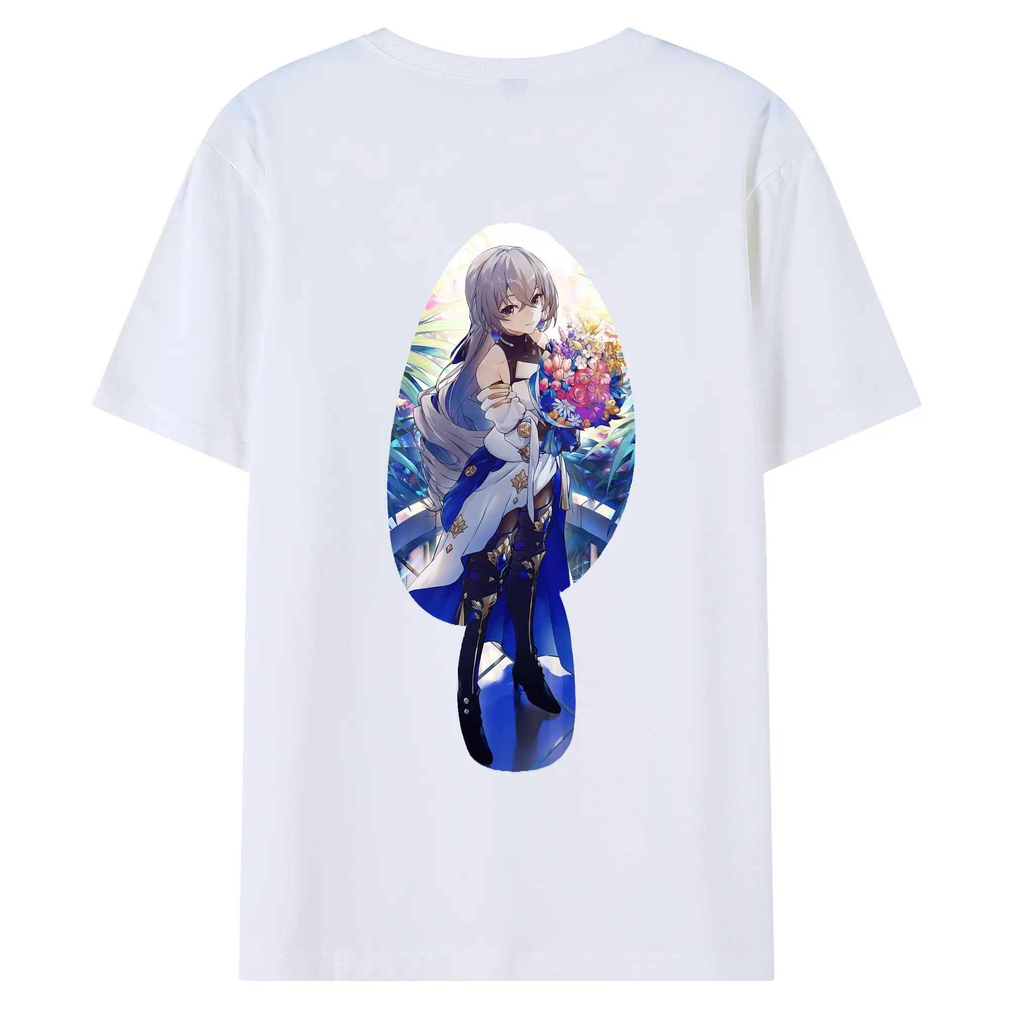 崩壊：スターレイル グッズ ブローニャ - 綿100％ 半袖Tシャツ ・ バックプリント ・ 快適 通気性 ・ 日常使い 散歩 スポーツ用