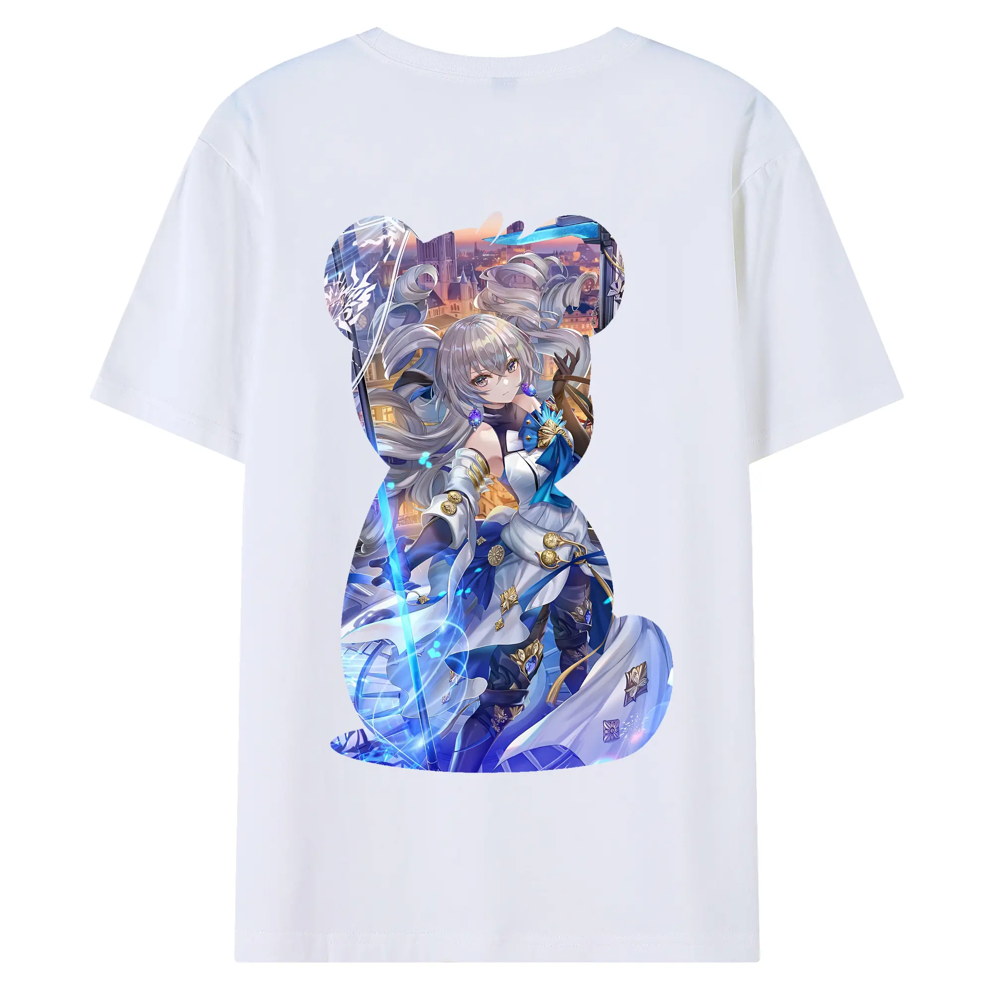 崩壊：スターレイル グッズ ブローニャ - 綿100％ 半袖Tシャツ ・ バックプリント ・ 快適 通気性 ・ 日常使い 散歩 スポーツ用