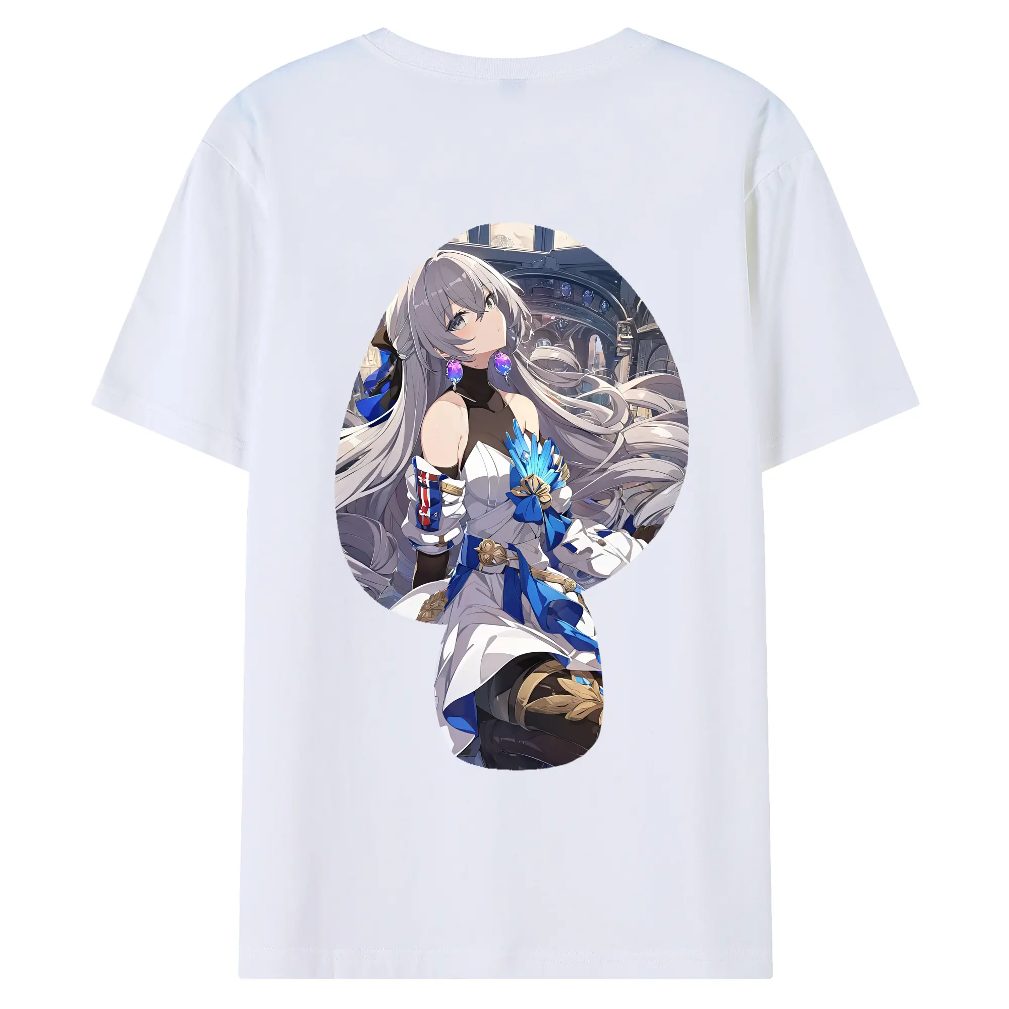 崩壊：スターレイル グッズ ブローニャ - 綿100％ 半袖Tシャツ ・ バックプリント ・ 快適 通気性 ・ 日常使い 散歩 スポーツ用