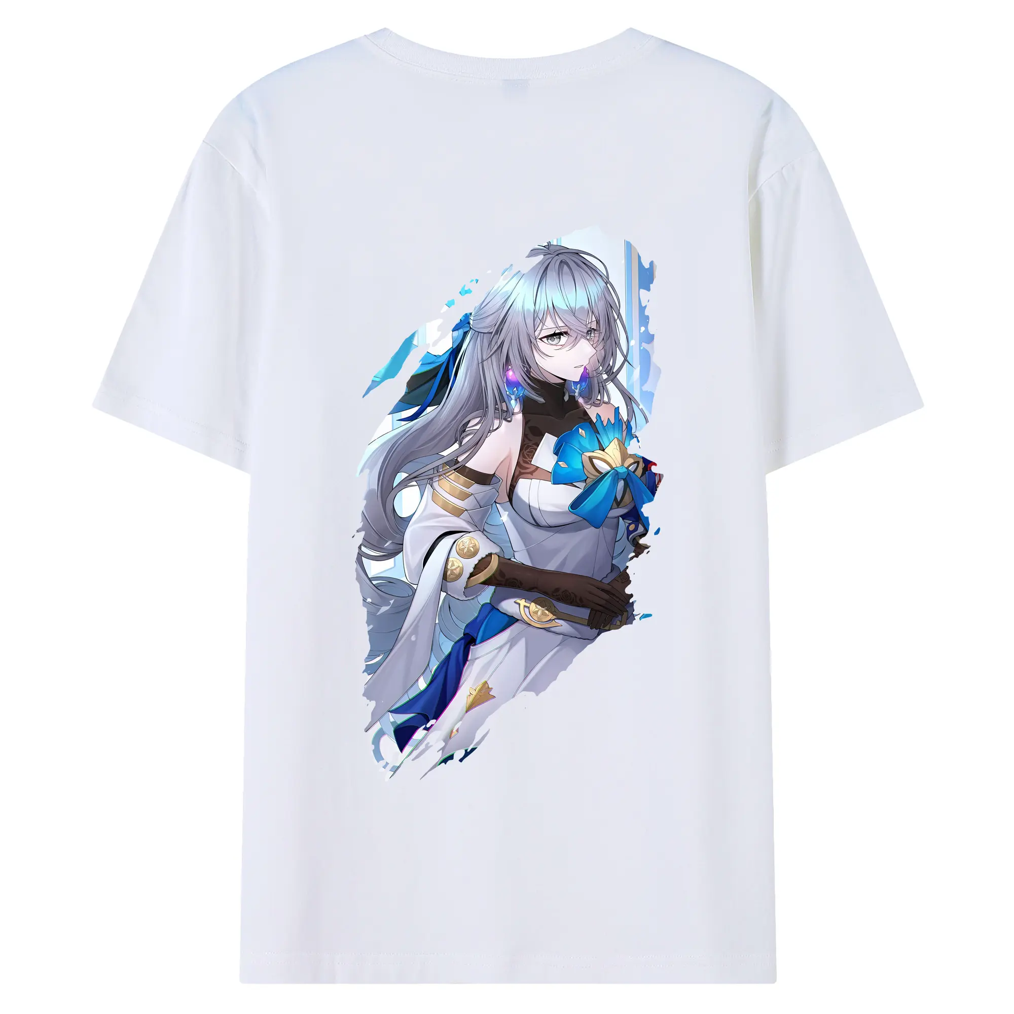 崩壊：スターレイル グッズ ブローニャ - 綿100％ 半袖Tシャツ ・ バックプリント ・ 快適 通気性 ・ 日常使い 散歩 スポーツ用