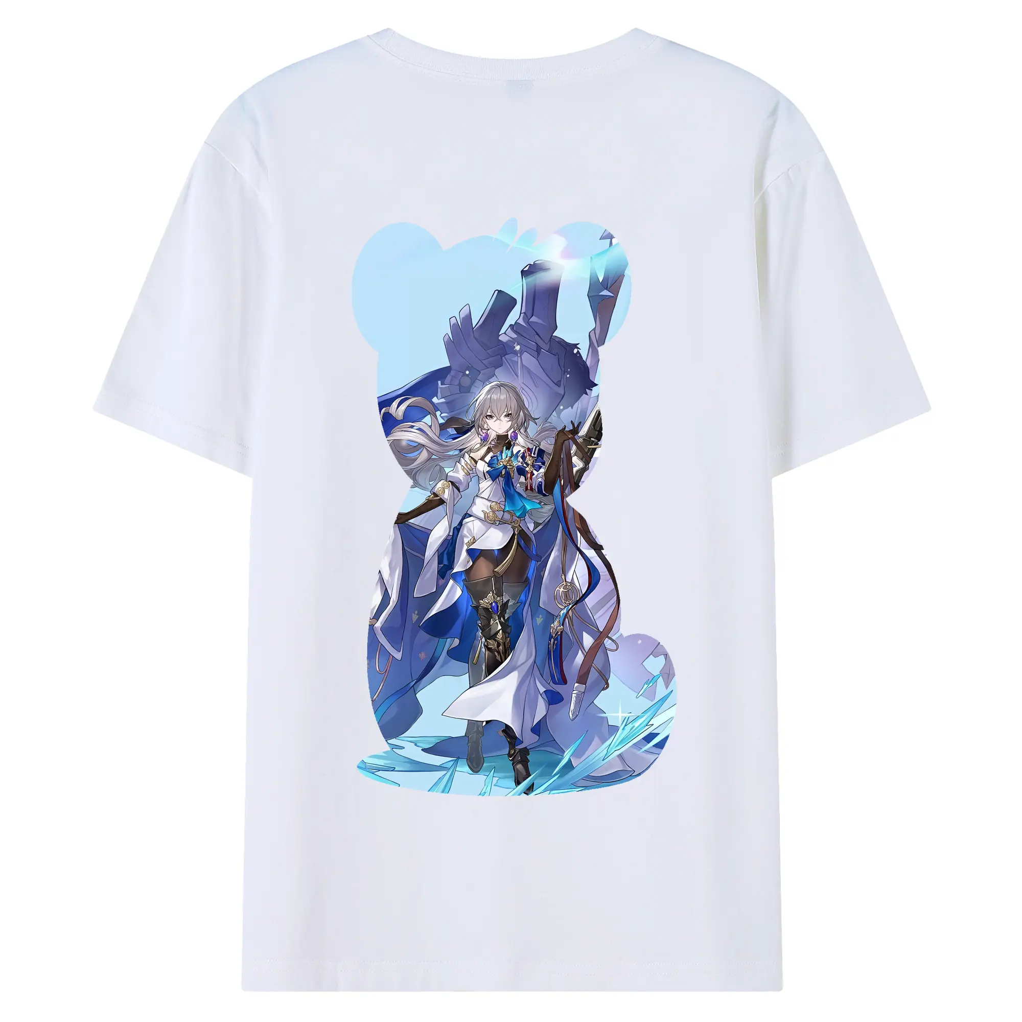 崩壊：スターレイル グッズ ブローニャ - 綿100％ 半袖Tシャツ ・ バックプリント ・ 快適 通気性 ・ 日常使い 散歩 スポーツ用