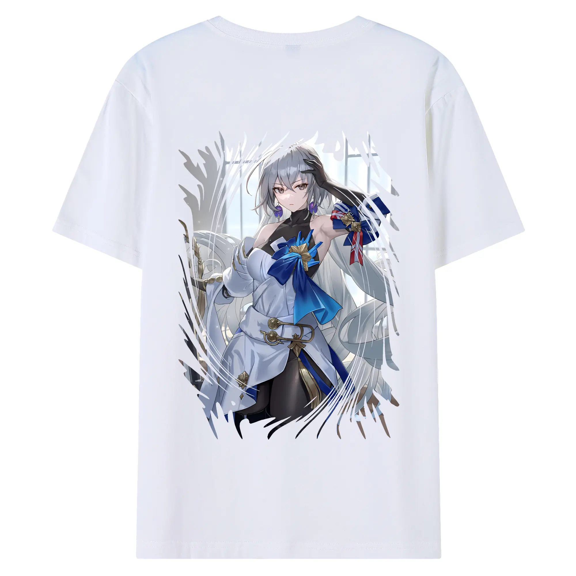 崩壊：スターレイル グッズ ブローニャ - 綿100％ 半袖Tシャツ ・ バックプリント ・ 快適 通気性 ・ 日常使い 散歩 スポーツ用