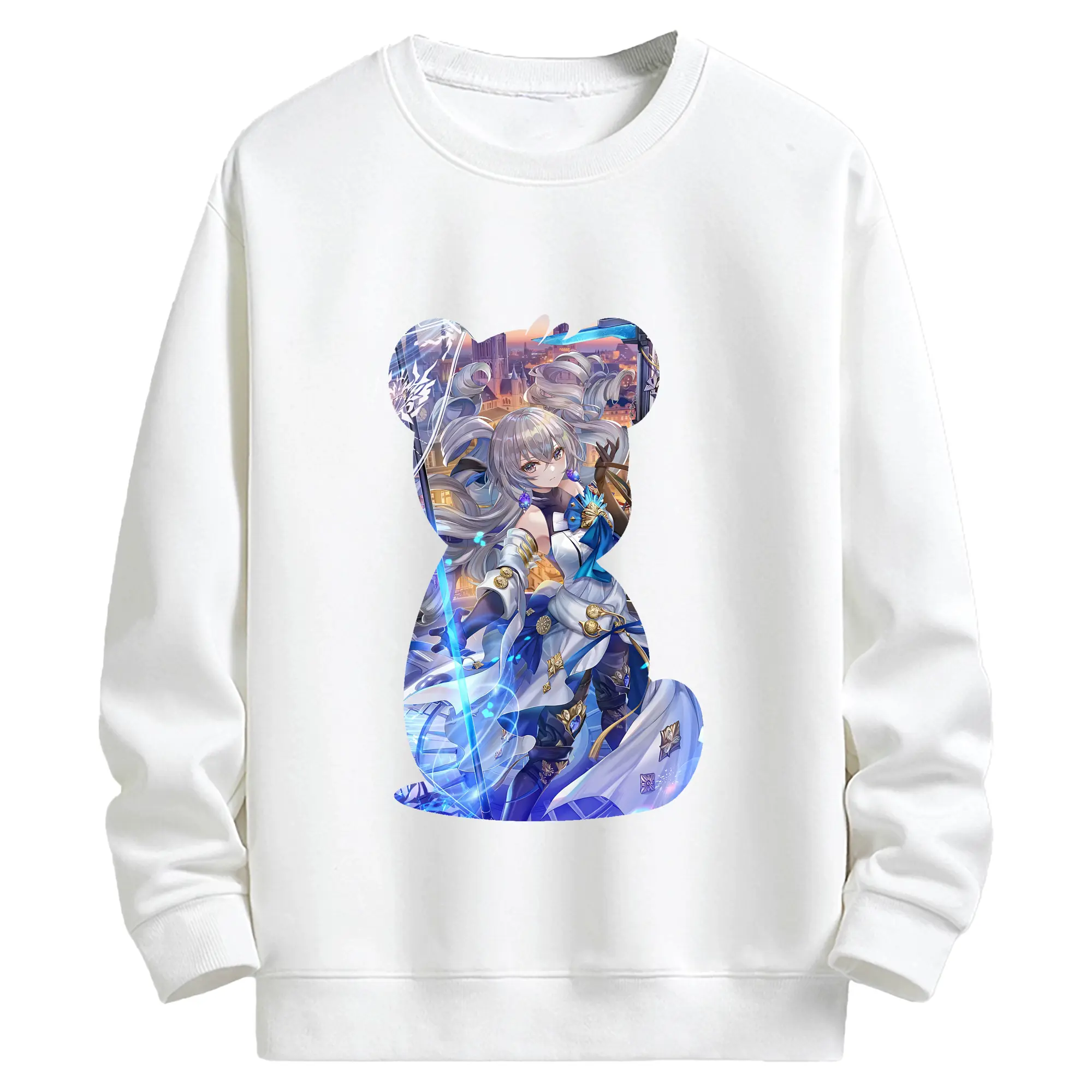 崩壊：スターレイル グッズ ブローニャ - キッズ クルーネックスウェットシャツ ・ フロントプリント ・ 綿80％ ポリエステル20％ ・ 快適 通学 スポーツ 日常使い お散歩用