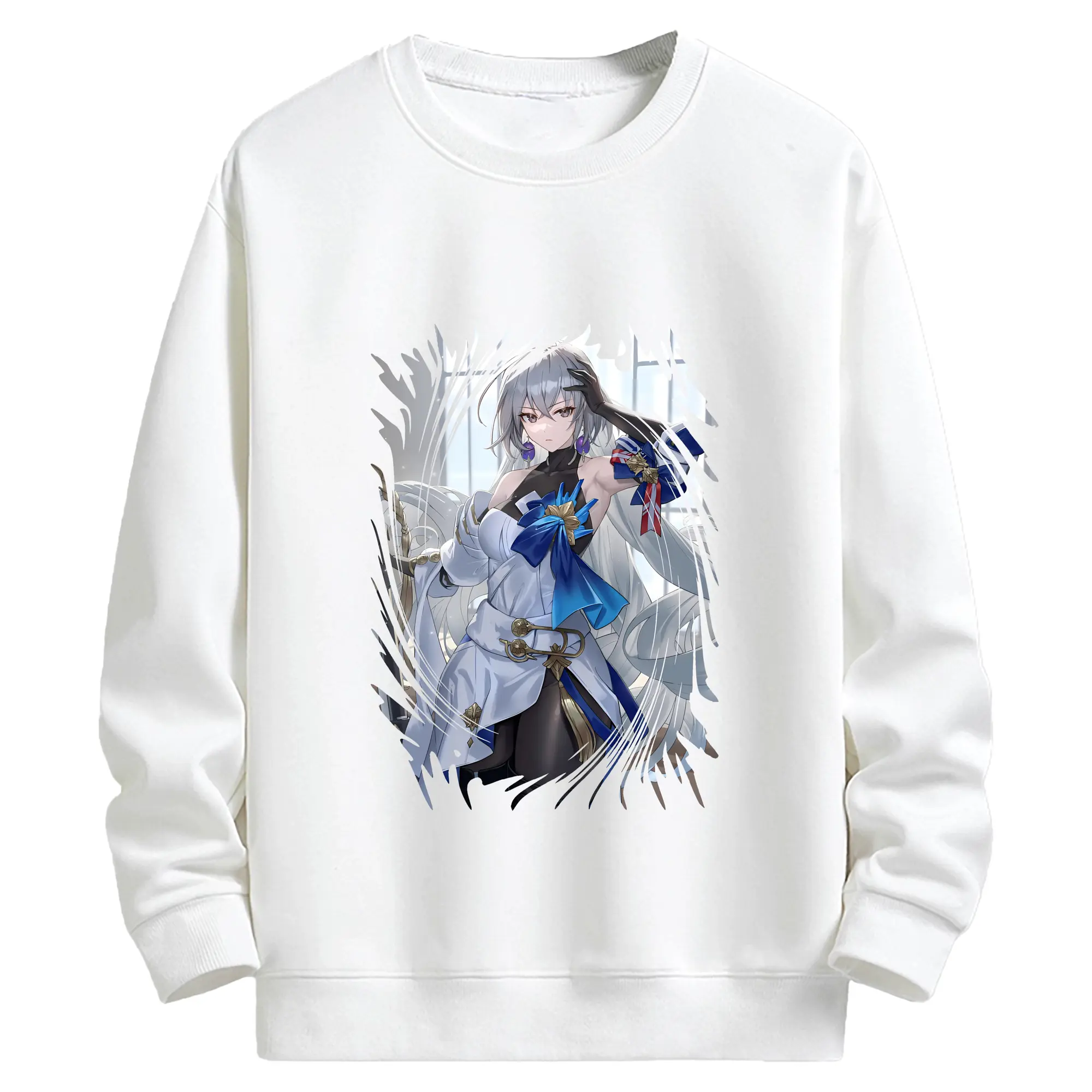 崩壊：スターレイル グッズ ブローニャ - キッズ クルーネックスウェットシャツ ・ フロントプリント ・ 綿80％ ポリエステル20％ ・ 快適 通学 スポーツ 日常使い お散歩用