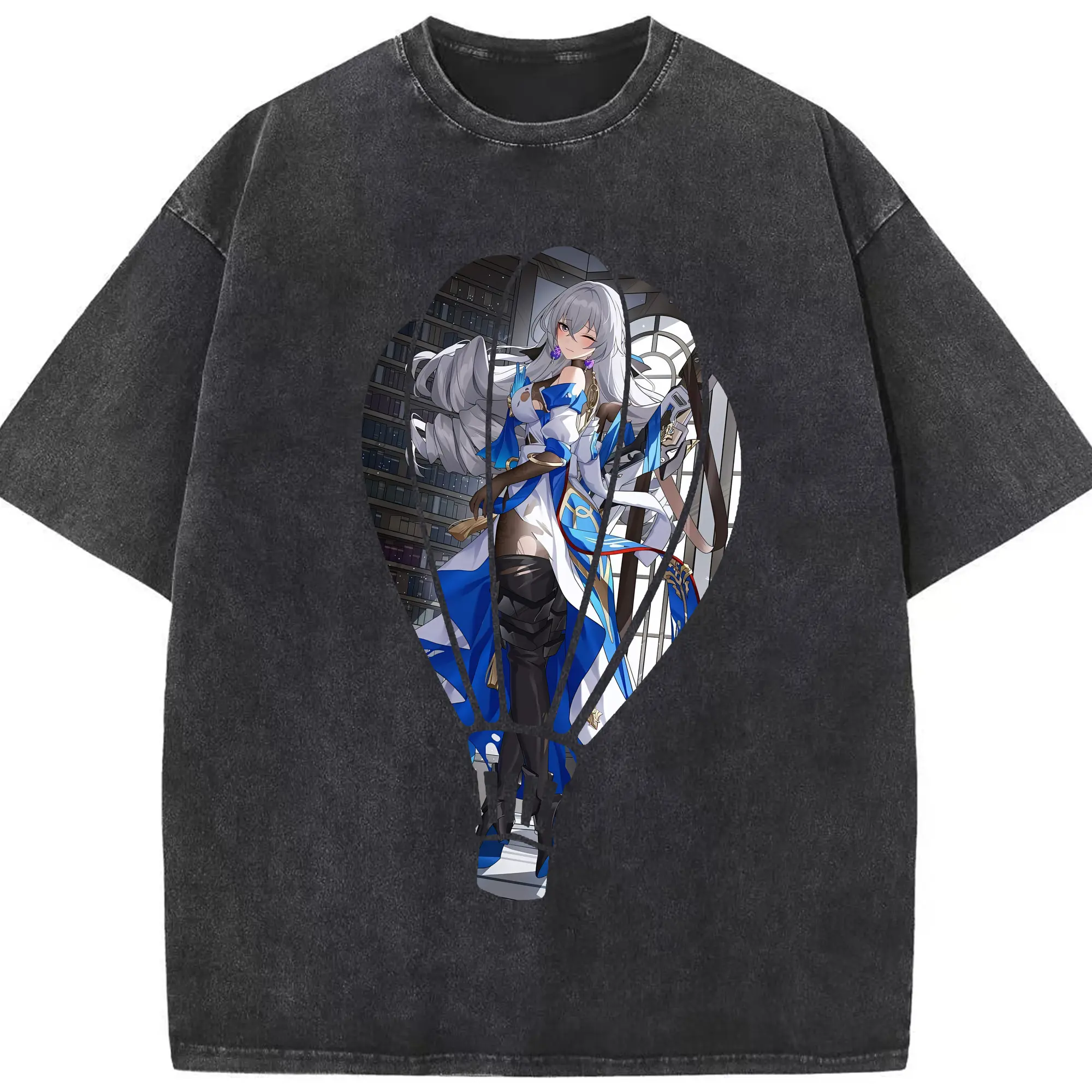 崩壊：スターレイル グッズ ブローニャ - 綿100％ ヴィンテージ風 半袖Tシャツ ・ フロントプリント ・ 柔らか肌触り ・ 通気性 快適 ・ スポーツ カジュアル 外出用