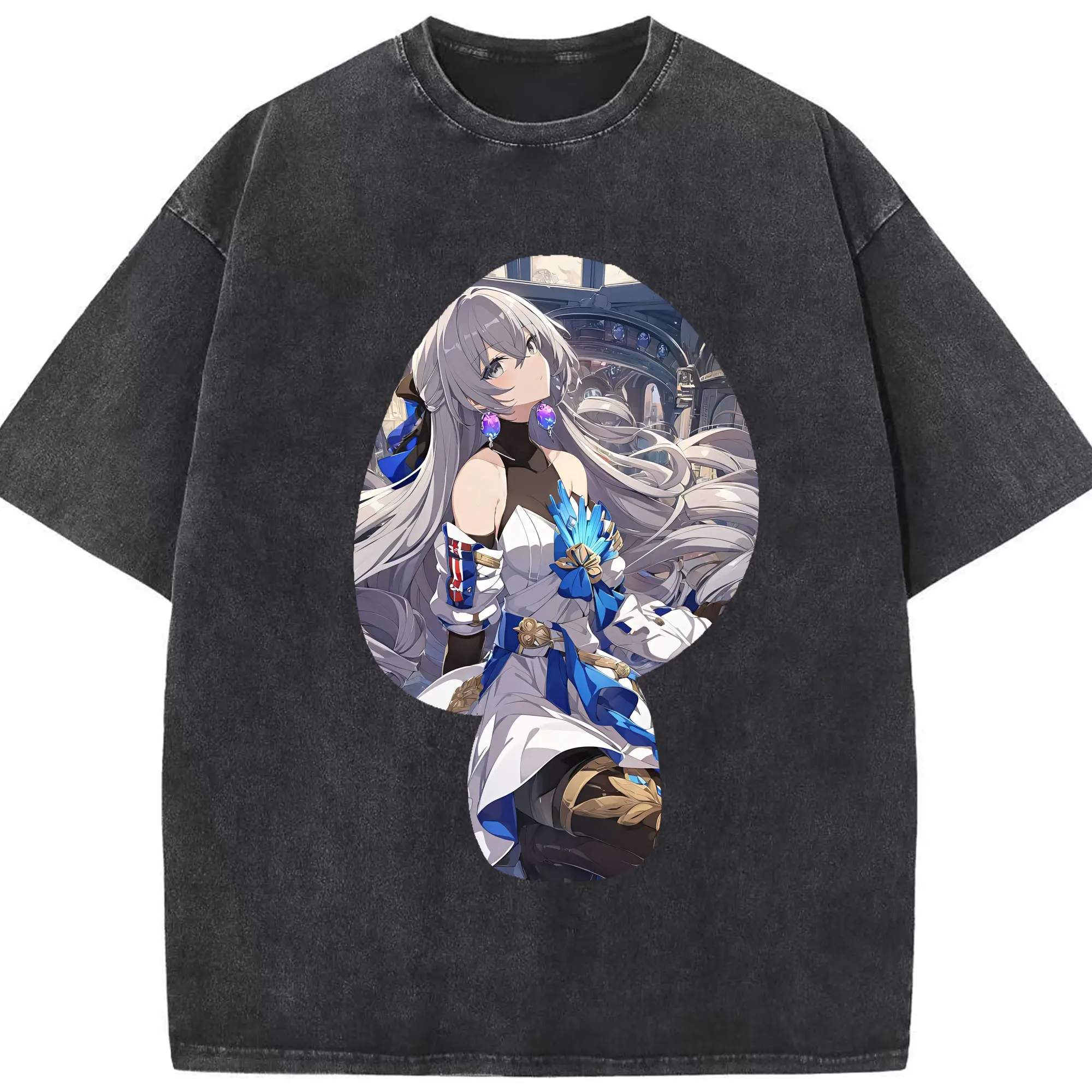 崩壊：スターレイル グッズ ブローニャ - 綿100％ ヴィンテージ風 半袖Tシャツ ・ フロントプリント ・ 柔らか肌触り ・ 通気性 快適 ・ スポーツ カジュアル 外出用