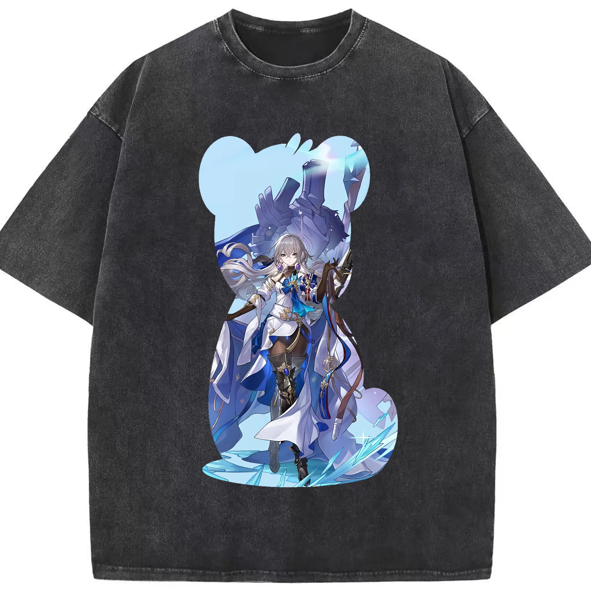 崩壊：スターレイル グッズ ブローニャ - 綿100％ ヴィンテージ風 半袖Tシャツ ・ フロントプリント ・ 柔らか肌触り ・ 通気性 快適 ・ スポーツ カジュアル 外出用