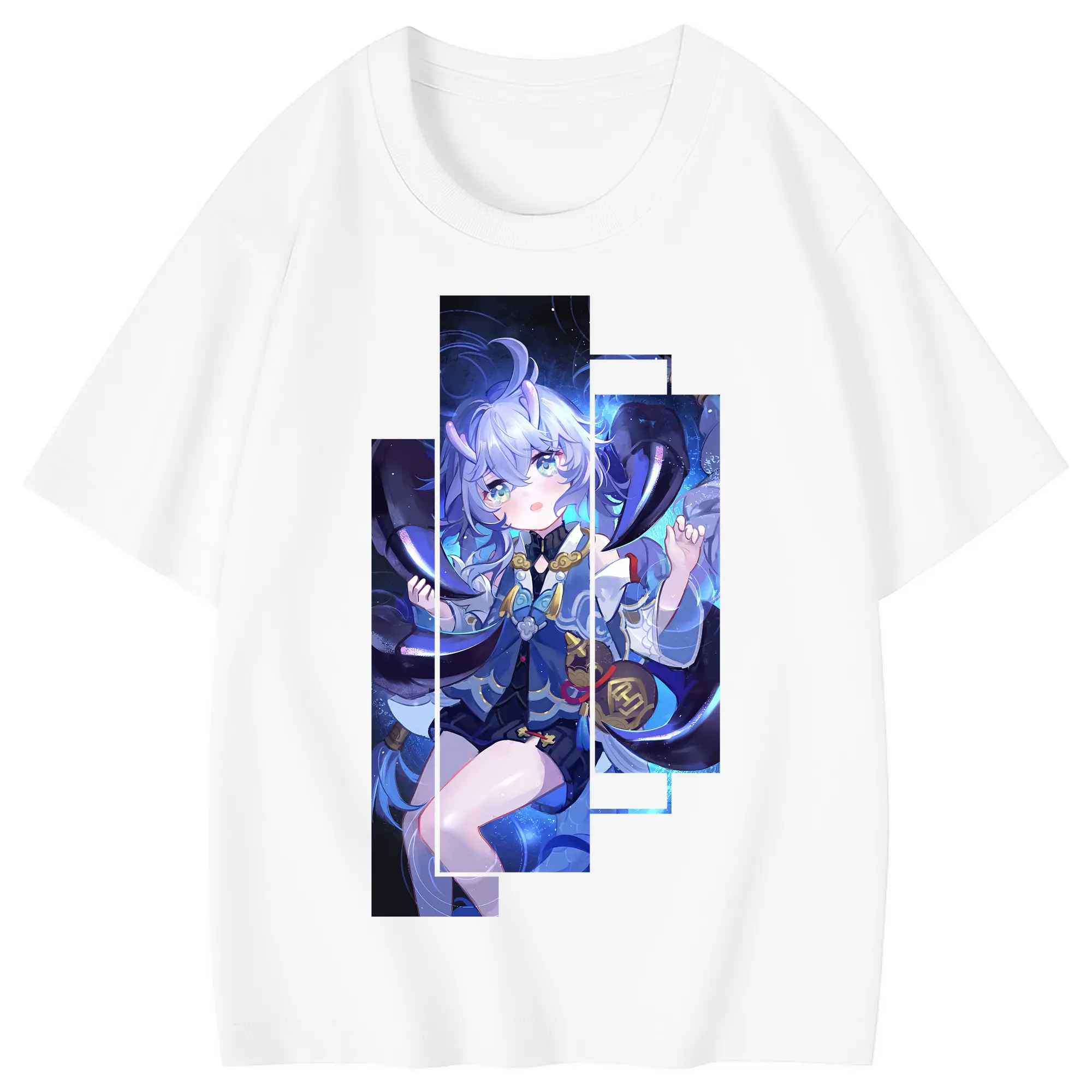 崩壊：スターレイル グッズ 白露 - 綿100％ キッズTシャツ ・ フロントプリント ・ 快適 通気性 ・ スポーツ カジュアル 散歩用