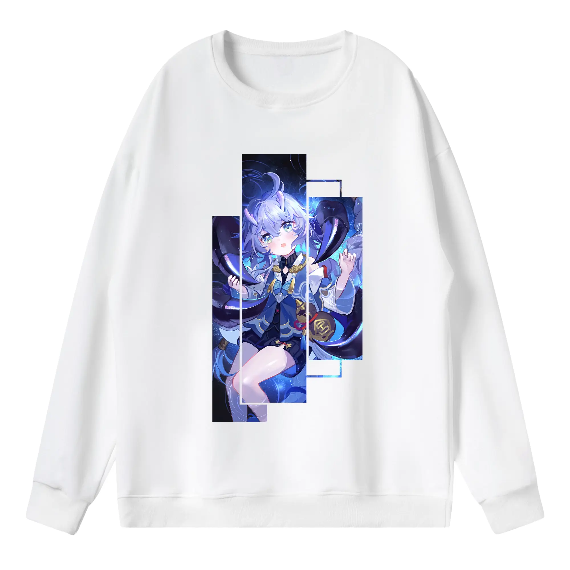 崩壊：スターレイル グッズ 白露 - 薄手 クルーネック スウェット 裏毛260g · ポリエステル 春秋向け カジュアル 男女兼用 · トレーナー デイリー スポーツ 散歩に最適