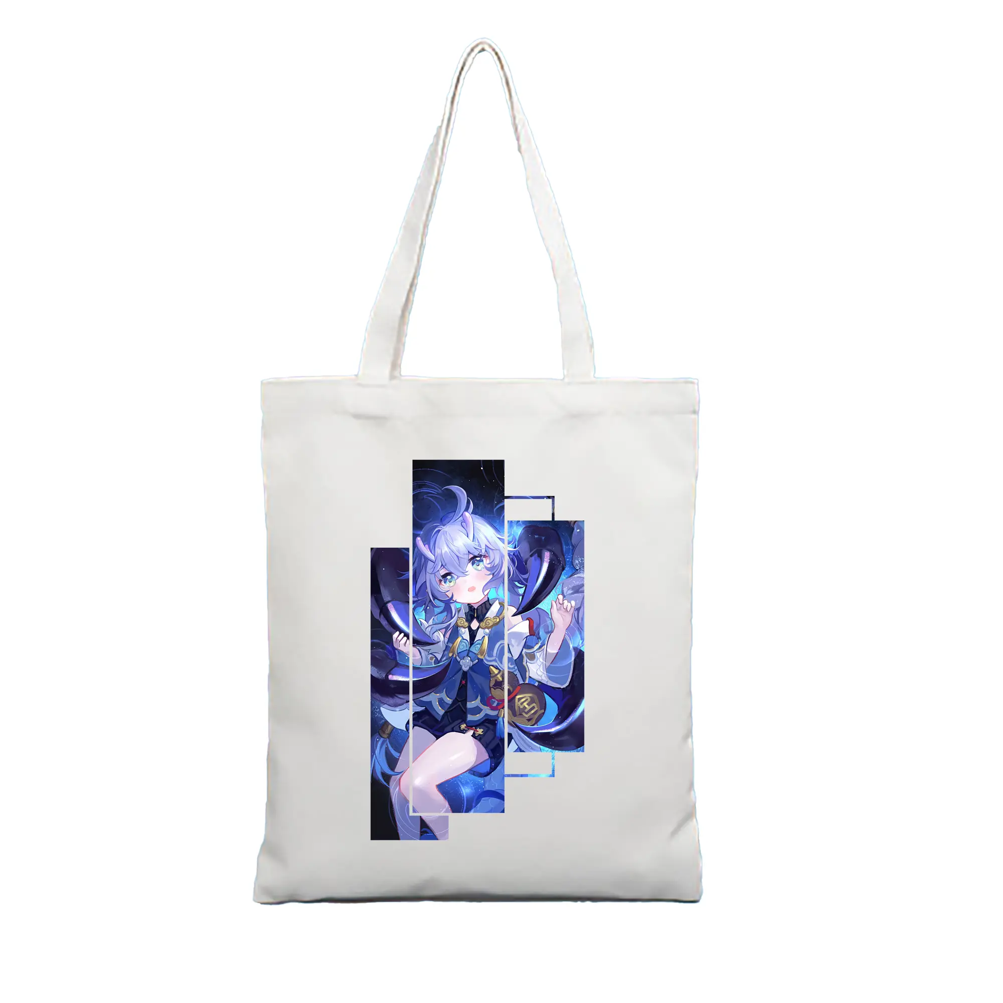 崩壊：スターレイル グッズ 白露 - 縦型キャンバス手提げバッグ（トートバッグ） ・ キャンバス素材 ・ ショッピング用 ・ 軽量 丈夫 お手入れ簡単