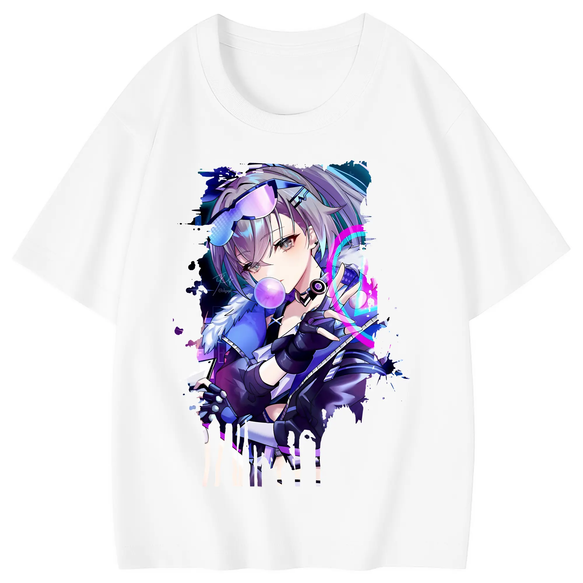 崩壊：スターレイル グッズ 銀狼 - 綿100％ キッズTシャツ ・ フロントプリント ・ 快適 通気性 ・ スポーツ カジュアル 散歩用