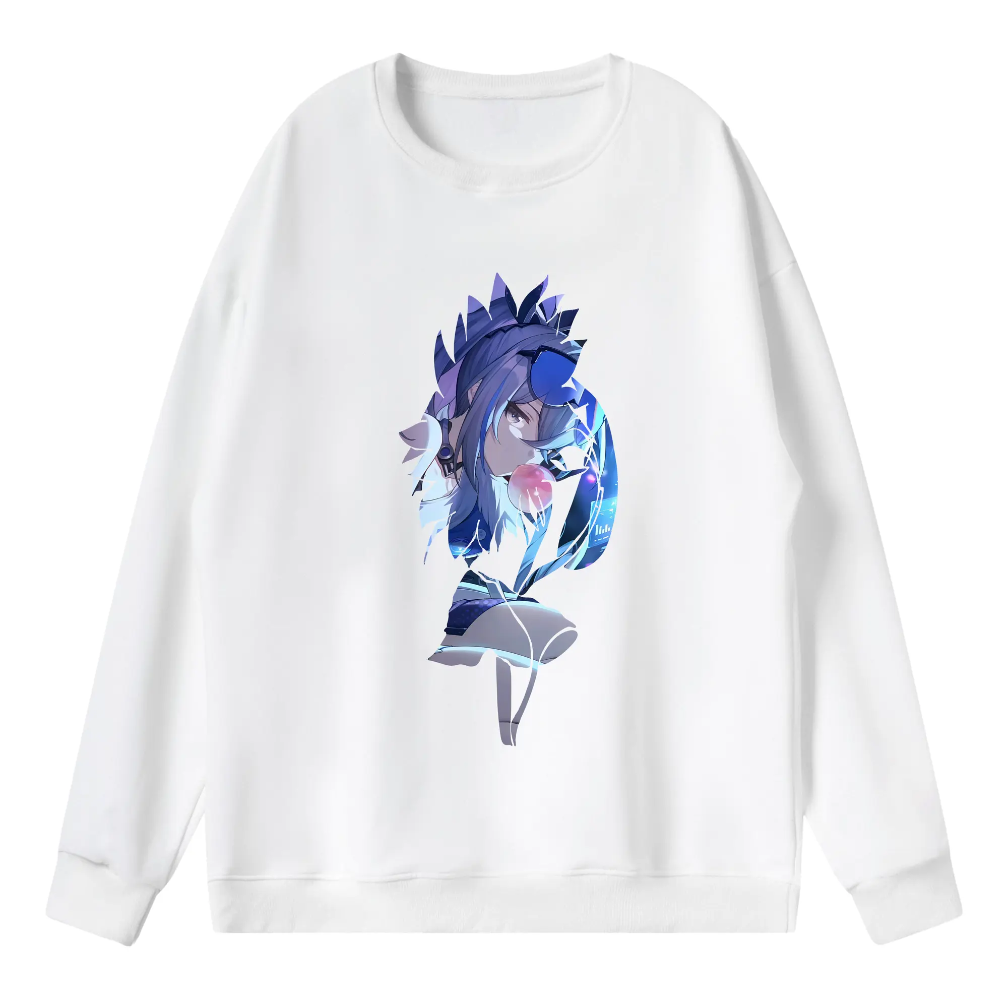 崩壊：スターレイル グッズ 銀狼 - 薄手 クルーネック スウェット 裏毛260g · ポリエステル 春秋向け カジュアル 男女兼用 · トレーナー デイリー スポーツ 散歩に最適