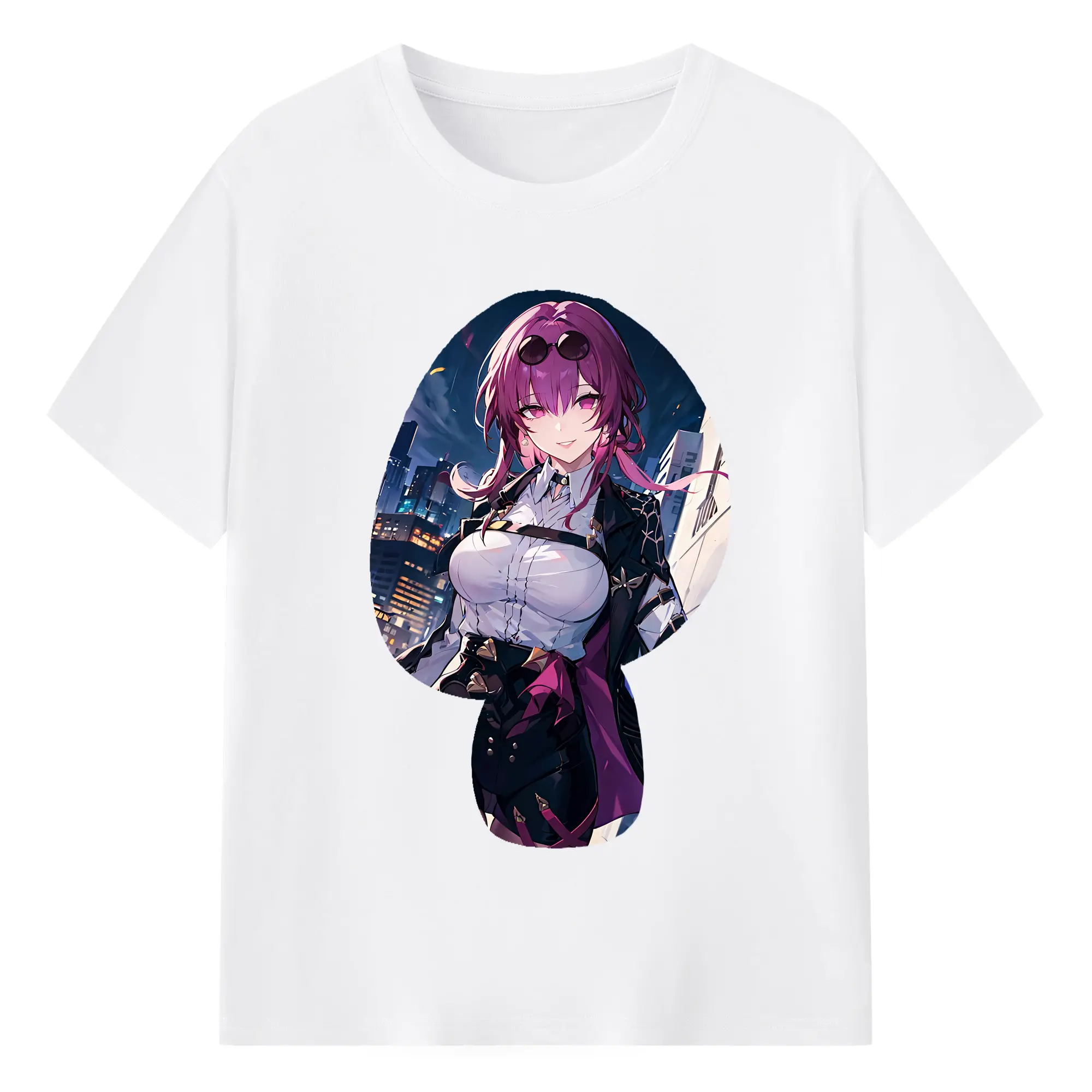 崩壊：スターレイル グッズ カフカ - 綿100％ 半袖Tシャツ ・ フロントプリント ・ 快適 通気性 ・ 日常使い 散歩 スポーツ用