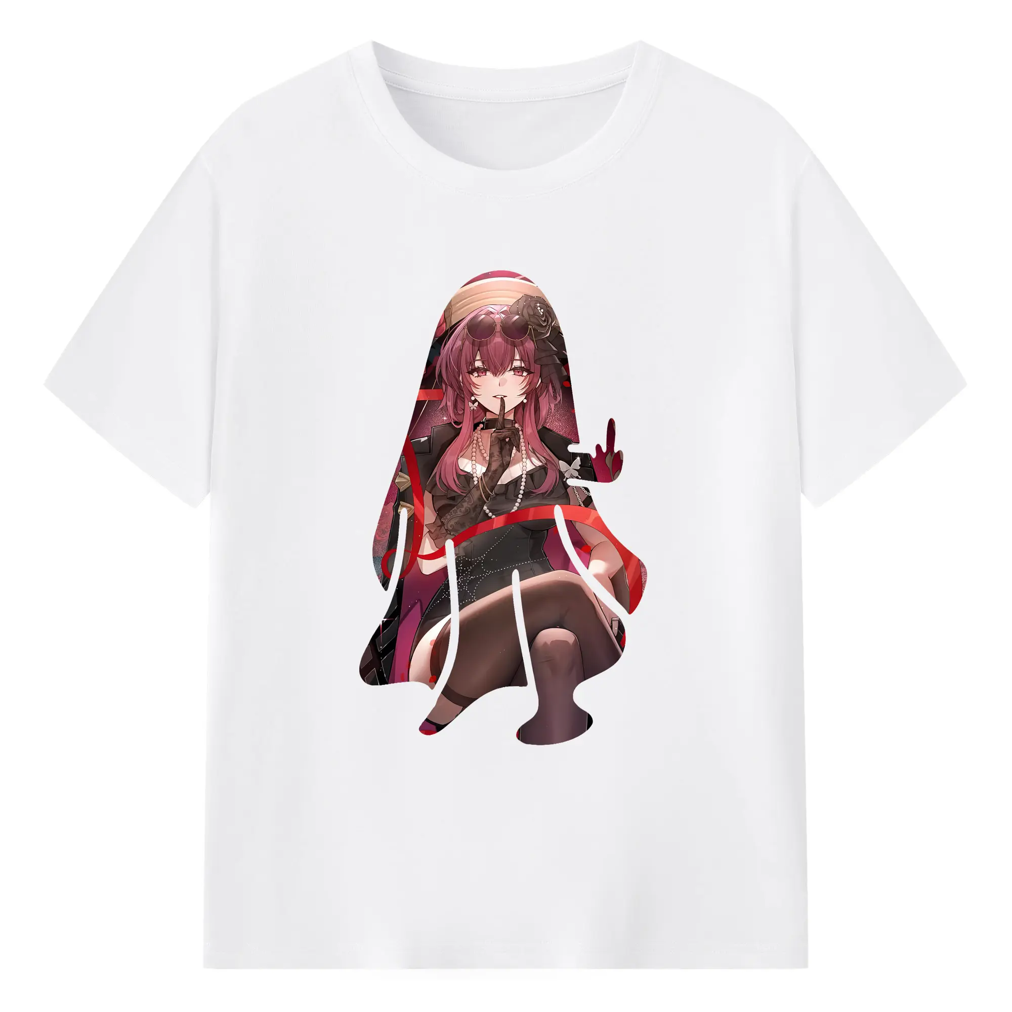 崩壊：スターレイル グッズ カフカ - 綿100％ 半袖Tシャツ ・ フロントプリント ・ 快適 通気性 ・ 日常使い 散歩 スポーツ用
