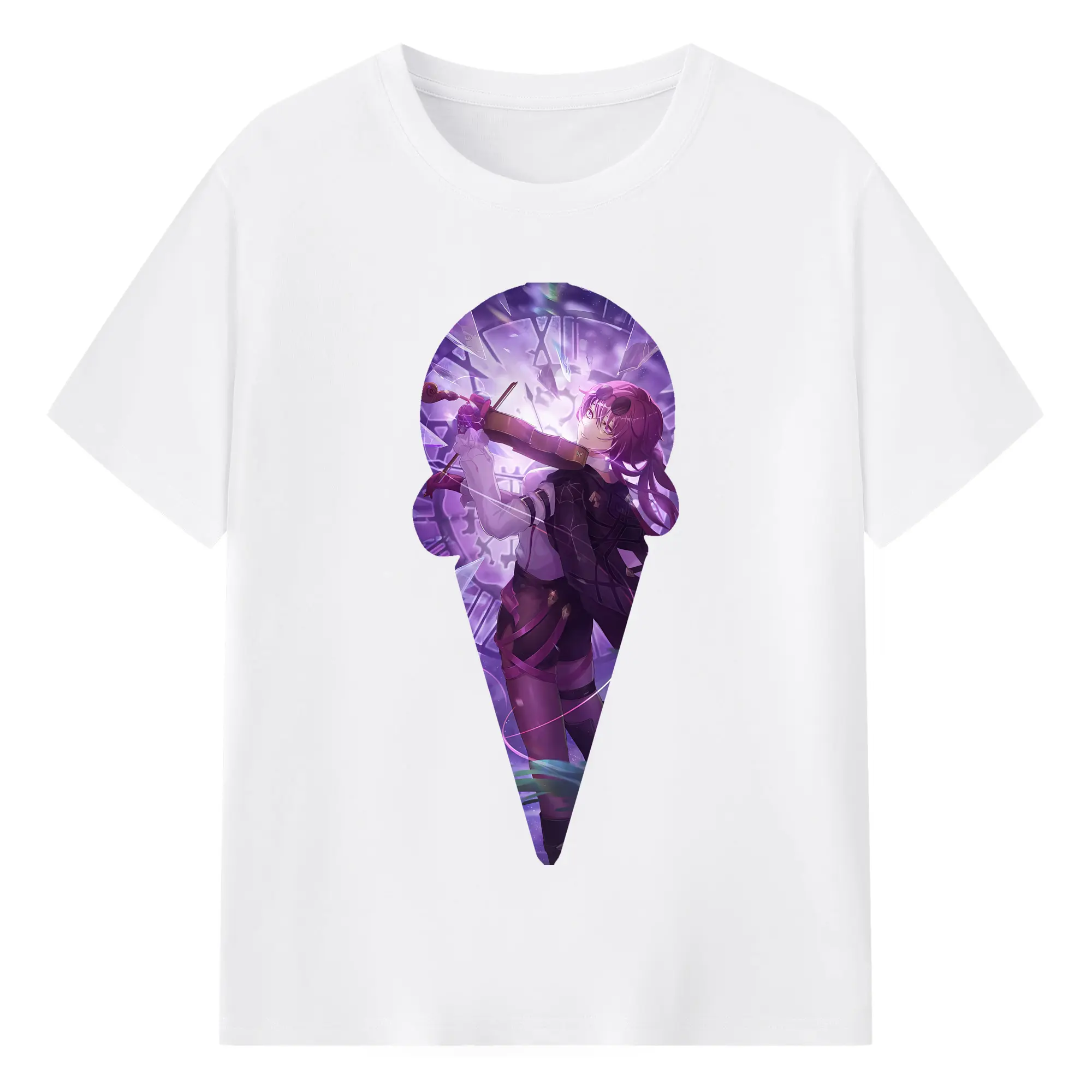 崩壊：スターレイル グッズ カフカ - 綿100％ 半袖Tシャツ ・ フロントプリント ・ 快適 通気性 ・ 日常使い 散歩 スポーツ用