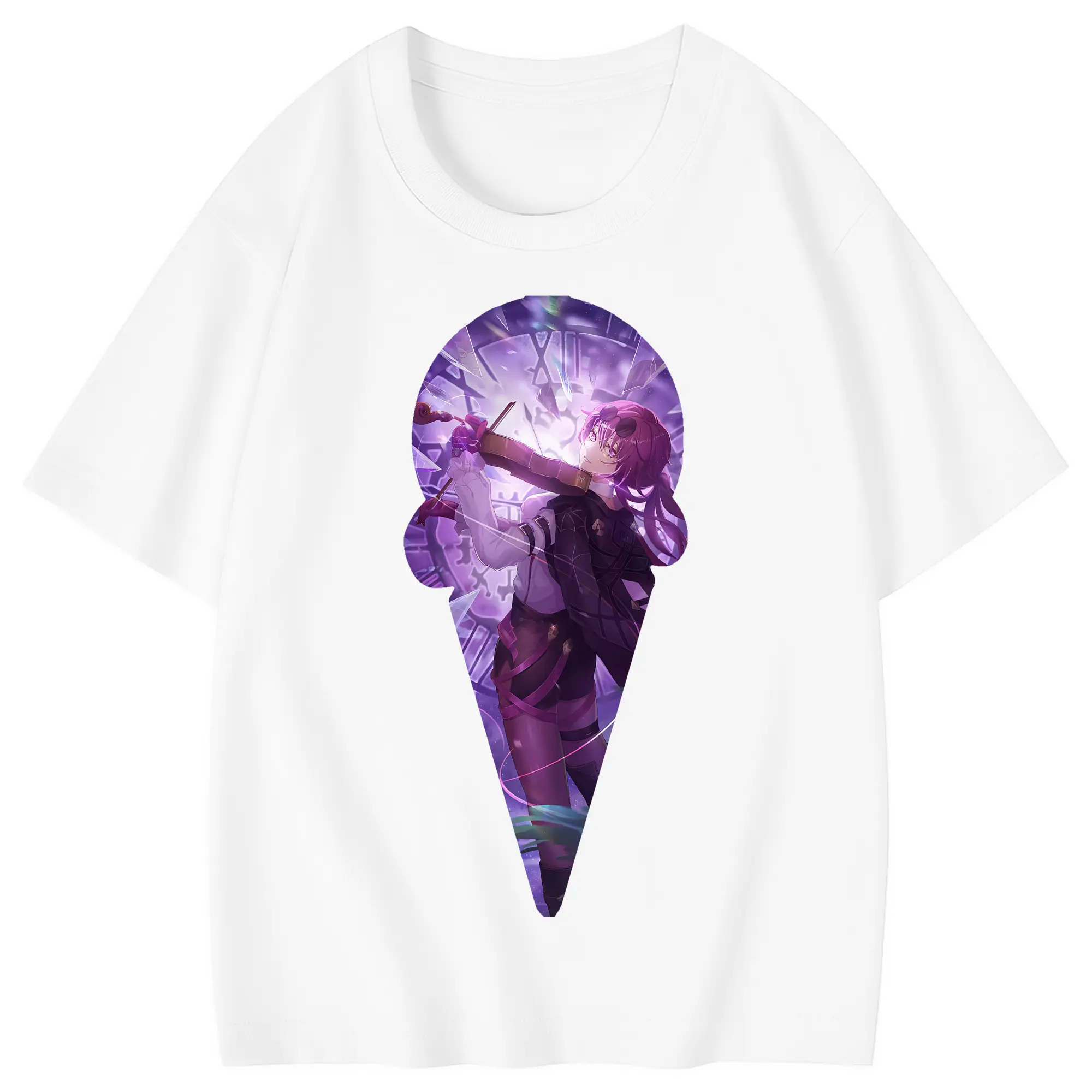 崩壊：スターレイル グッズ カフカ - 綿100％ キッズTシャツ ・ フロントプリント ・ 快適 通気性 ・ スポーツ カジュアル 散歩用