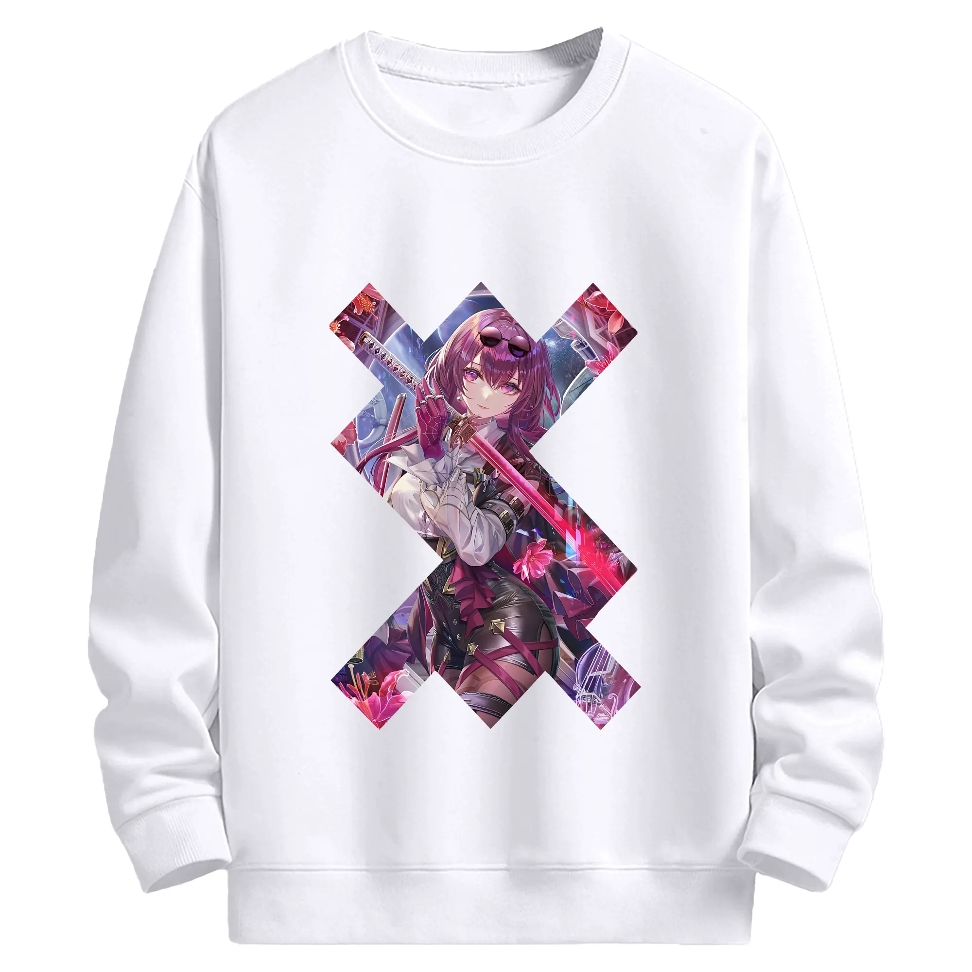 崩壊：スターレイル グッズ カフカ - 高品質 クルーネック スウェット ・ コットン59％ ポリエステル41％ ・ ユニセックス 長袖 トレーナー ・ カジュアル デイリー スポーツ 散歩用