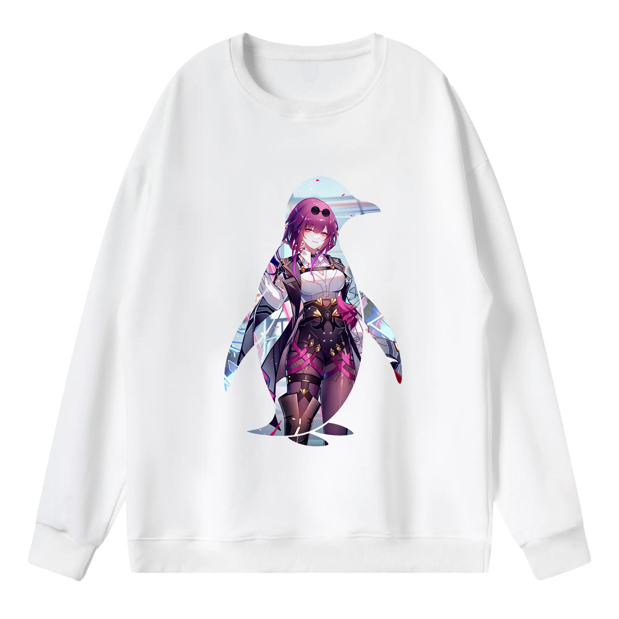 崩壊：スターレイル グッズ カフカ - 薄手 クルーネック スウェット 裏毛260g · ポリエステル 春秋向け カジュアル 男女兼用 · トレーナー デイリー スポーツ 散歩に最適