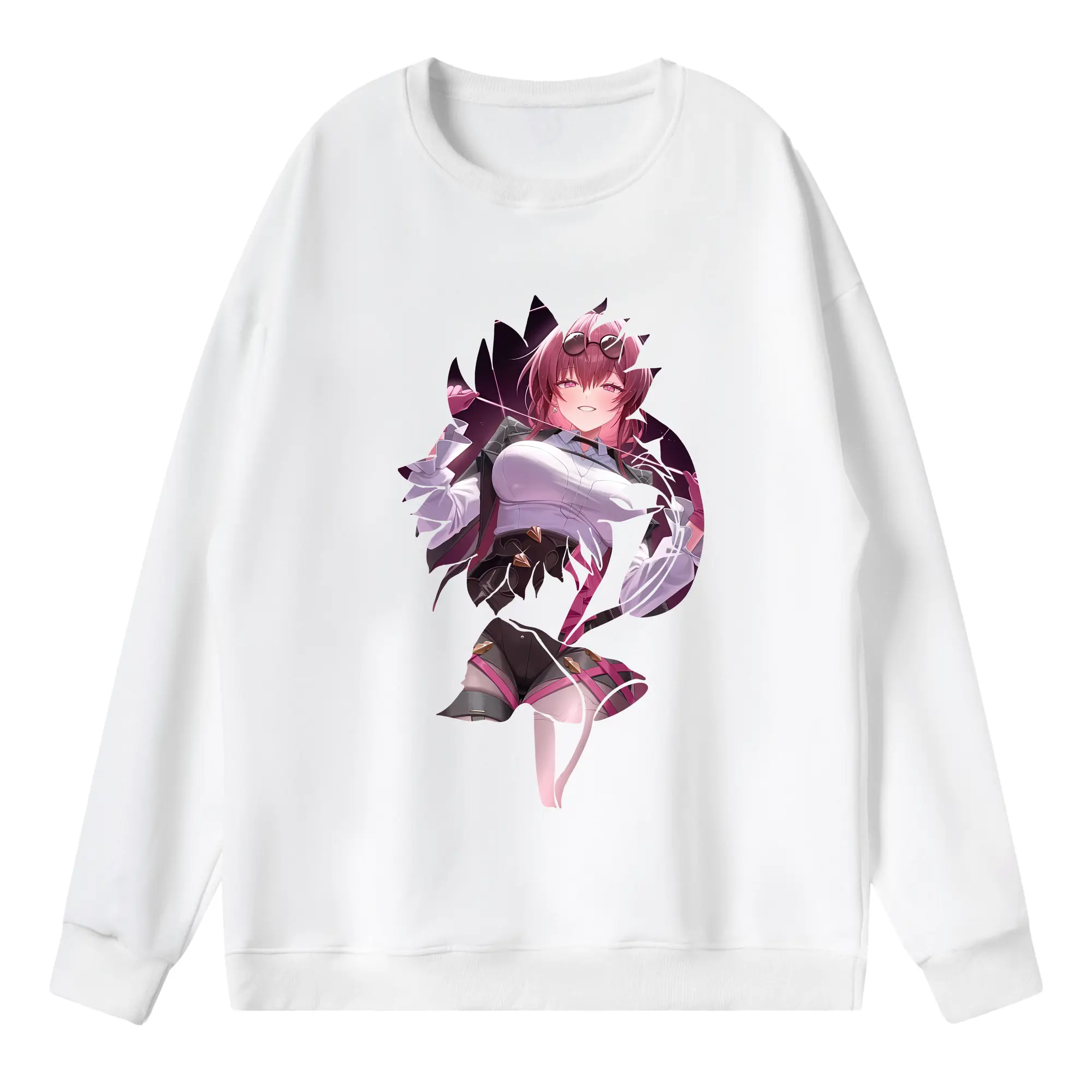 崩壊：スターレイル グッズ カフカ - 薄手 クルーネック スウェット 裏毛260g · ポリエステル 春秋向け カジュアル 男女兼用 · トレーナー デイリー スポーツ 散歩に最適