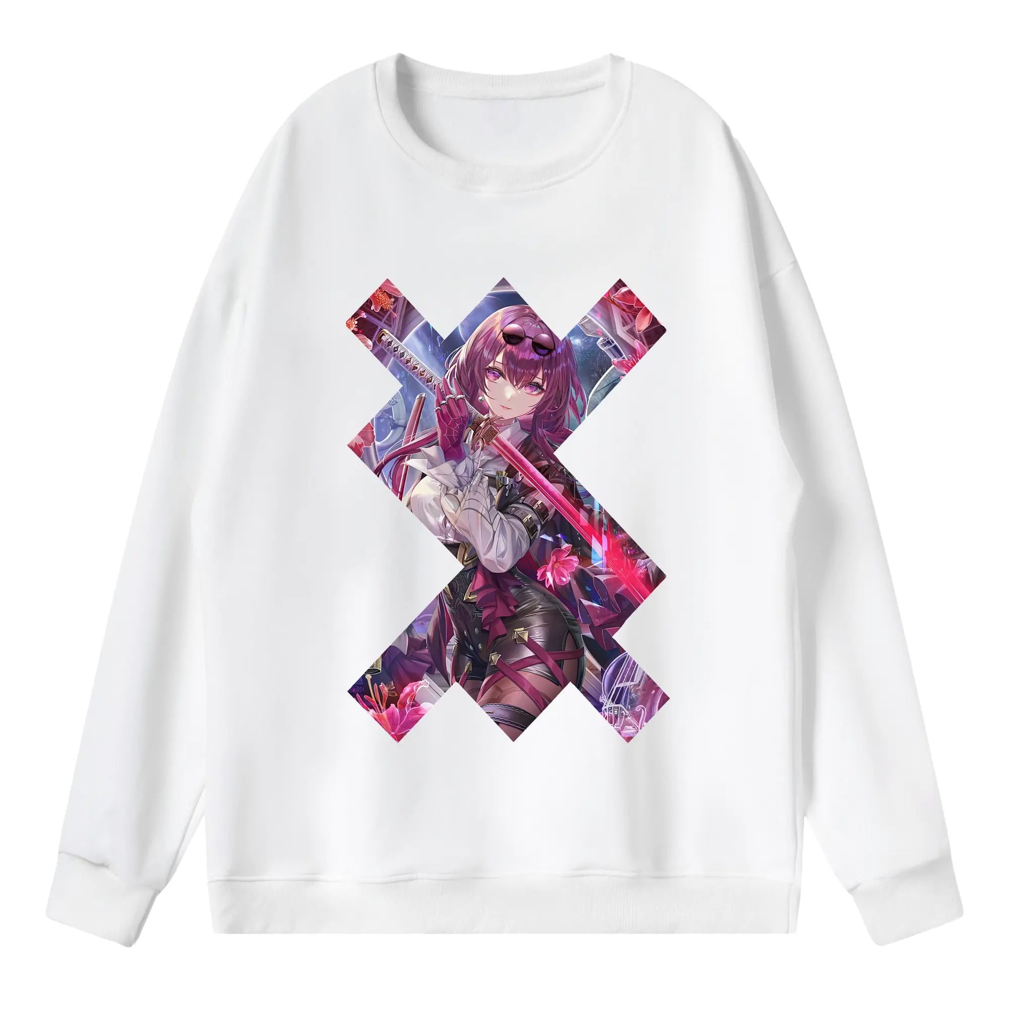 崩壊：スターレイル グッズ カフカ - 薄手 クルーネック スウェット 裏毛260g · ポリエステル 春秋向け カジュアル 男女兼用 · トレーナー デイリー スポーツ 散歩に最適