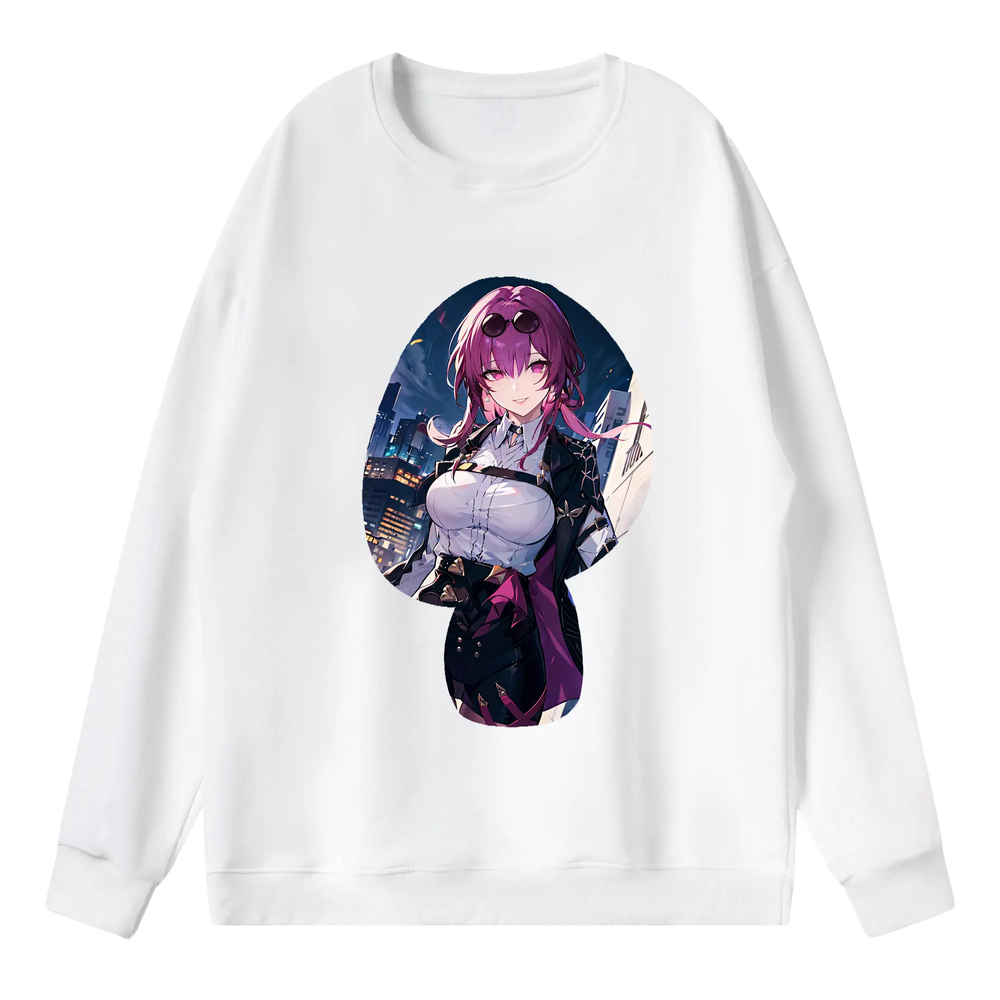 崩壊：スターレイル グッズ カフカ - 薄手 クルーネック スウェット 裏毛260g · ポリエステル 春秋向け カジュアル 男女兼用 · トレーナー デイリー スポーツ 散歩に最適