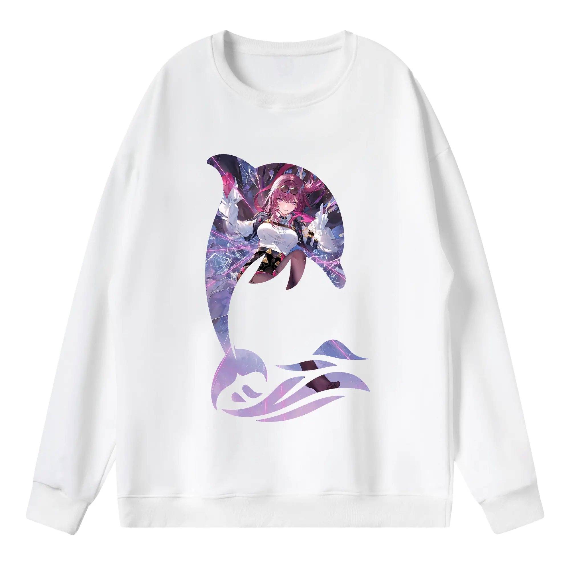 崩壊：スターレイル グッズ カフカ - 薄手 クルーネック スウェット 裏毛260g · ポリエステル 春秋向け カジュアル 男女兼用 · トレーナー デイリー スポーツ 散歩に最適