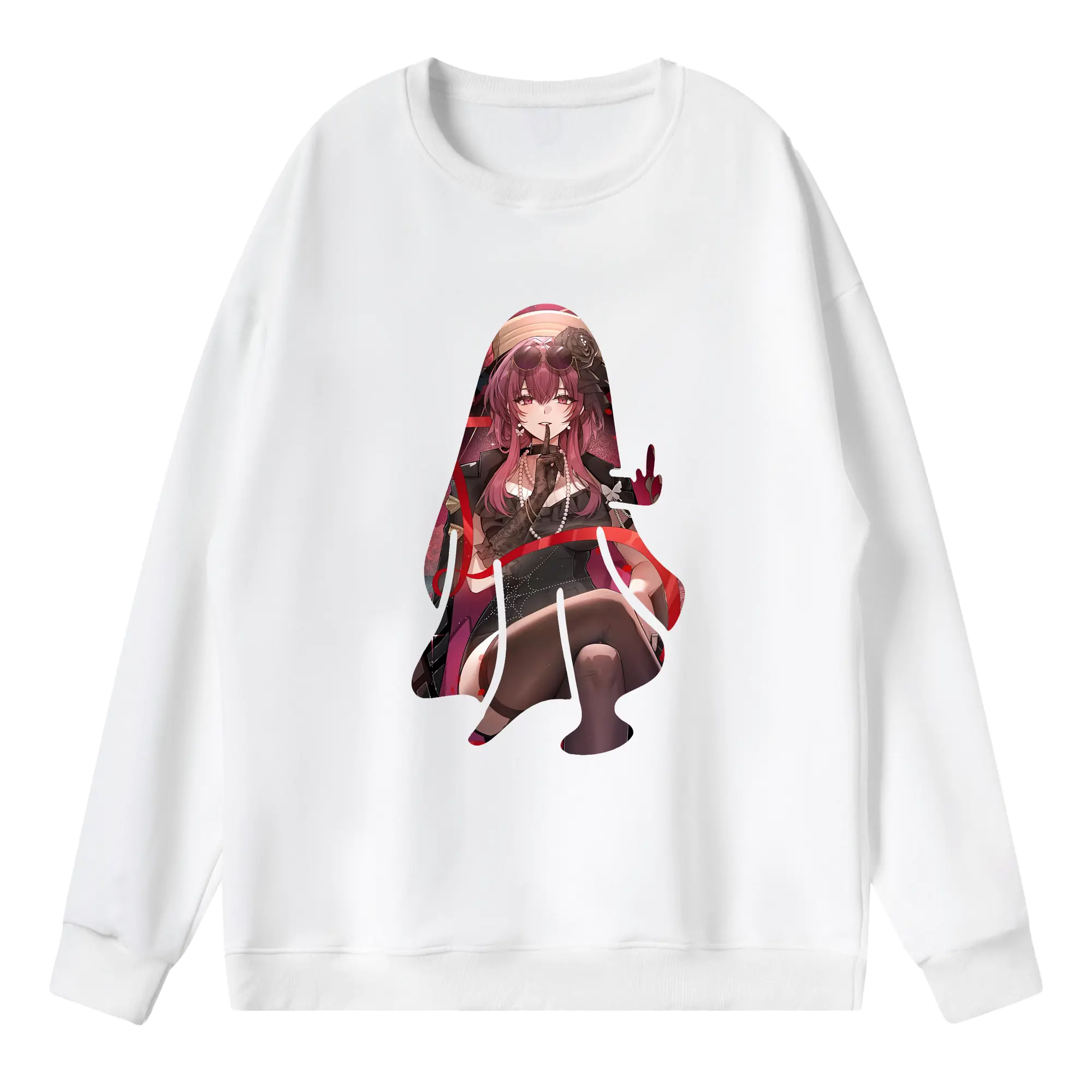 崩壊：スターレイル グッズ カフカ - 薄手 クルーネック スウェット 裏毛260g · ポリエステル 春秋向け カジュアル 男女兼用 · トレーナー デイリー スポーツ 散歩に最適