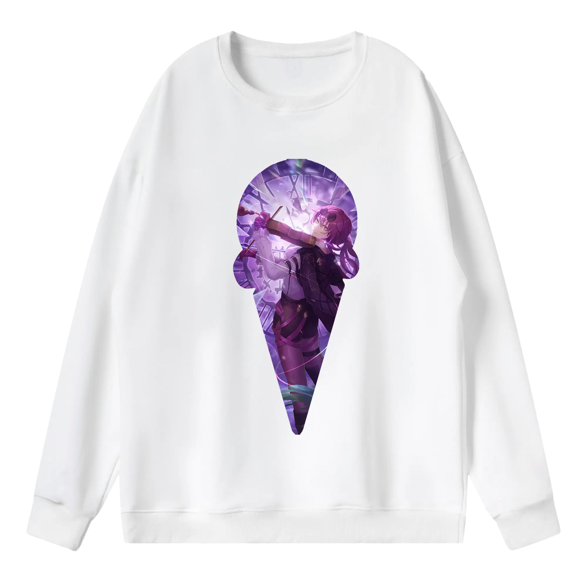 崩壊：スターレイル グッズ カフカ - 薄手 クルーネック スウェット 裏毛260g · ポリエステル 春秋向け カジュアル 男女兼用 · トレーナー デイリー スポーツ 散歩に最適