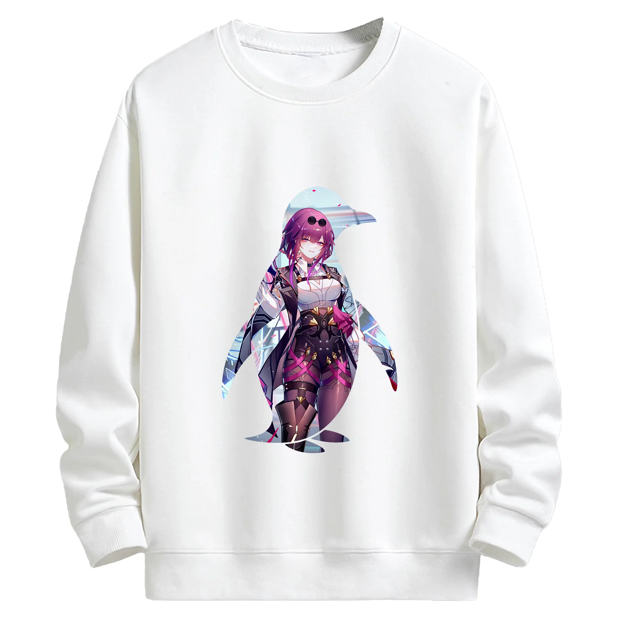 崩壊：スターレイル グッズ カフカ - キッズ クルーネックスウェットシャツ ・ フロントプリント ・ 綿80％ ポリエステル20％ ・ 快適 通学 スポーツ 日常使い お散歩用