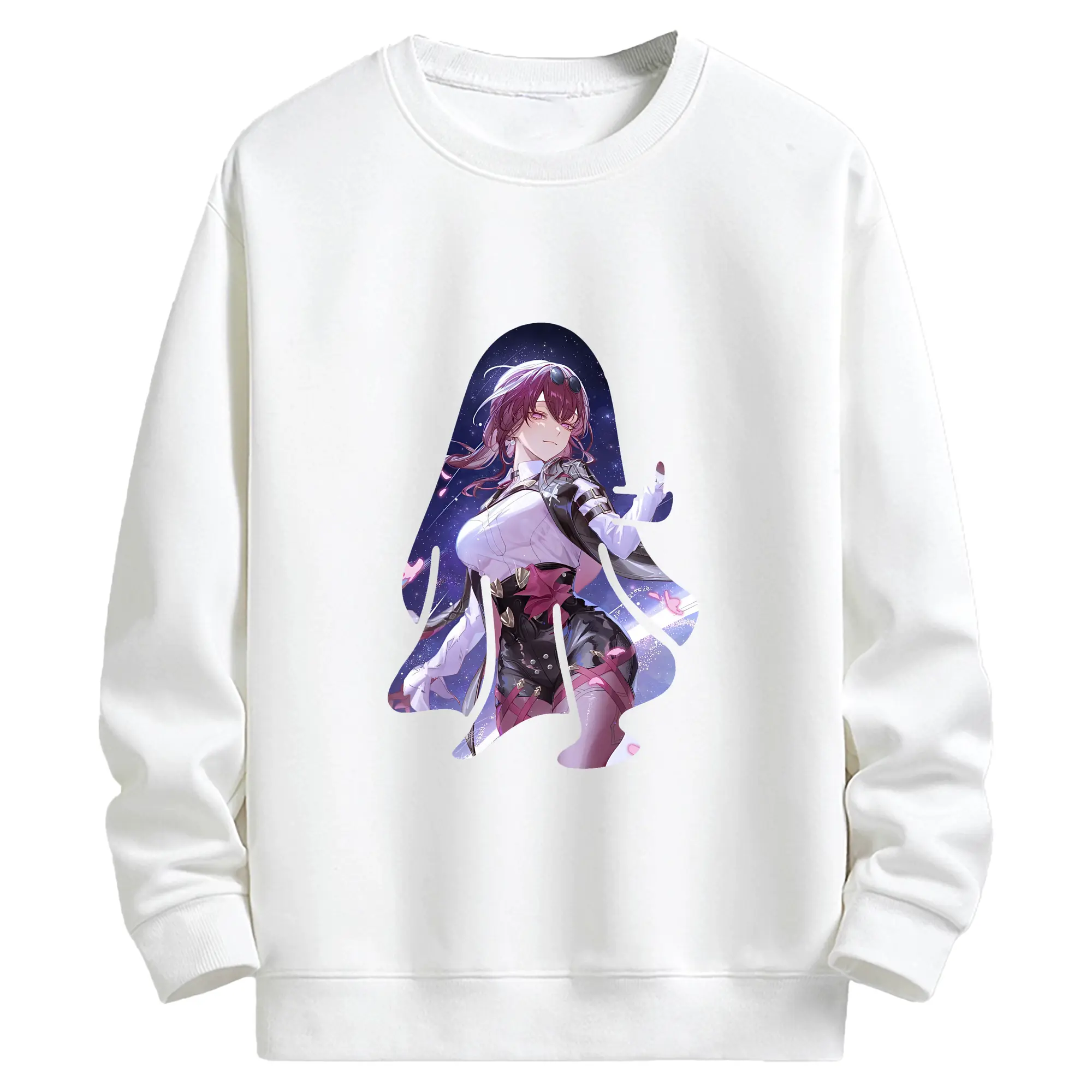 崩壊：スターレイル グッズ カフカ - キッズ クルーネックスウェットシャツ ・ フロントプリント ・ 綿80％ ポリエステル20％ ・ 快適 通学 スポーツ 日常使い お散歩用