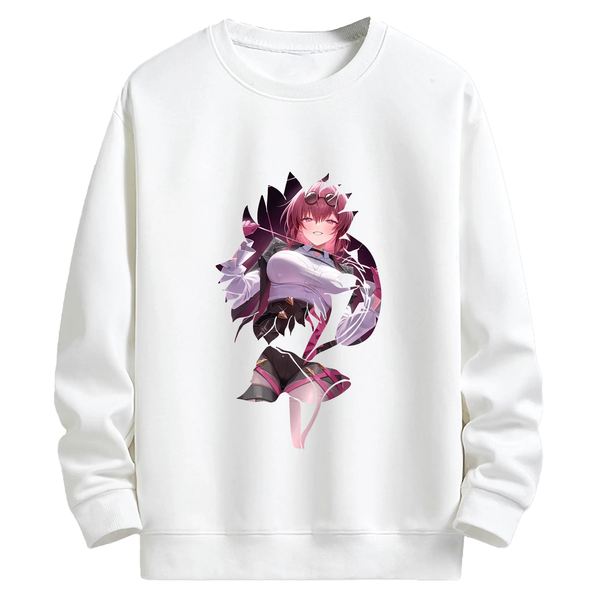 崩壊：スターレイル グッズ カフカ - キッズ クルーネックスウェットシャツ ・ フロントプリント ・ 綿80％ ポリエステル20％ ・ 快適 通学 スポーツ 日常使い お散歩用